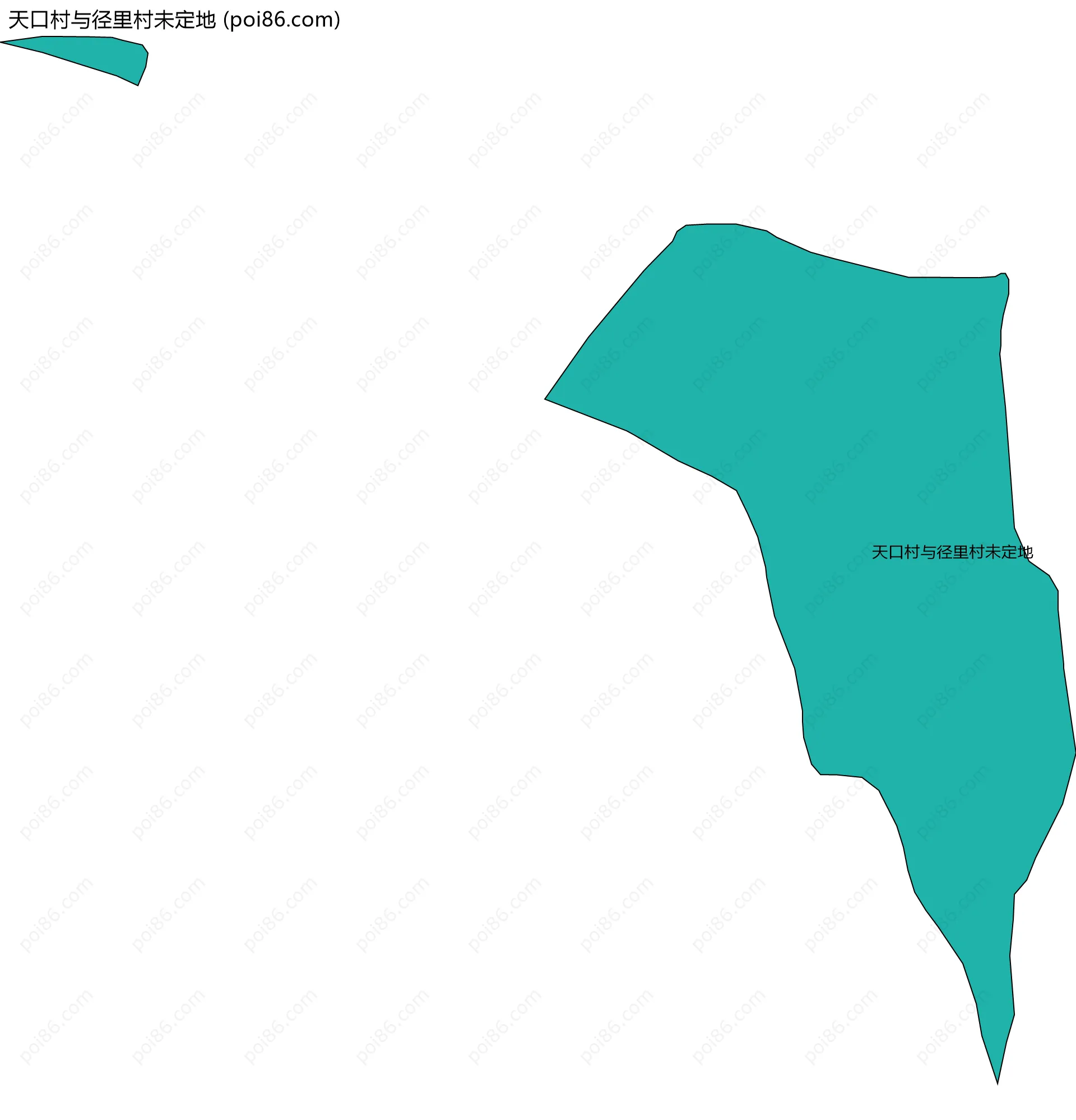 天口村与径里村未定地边界地图