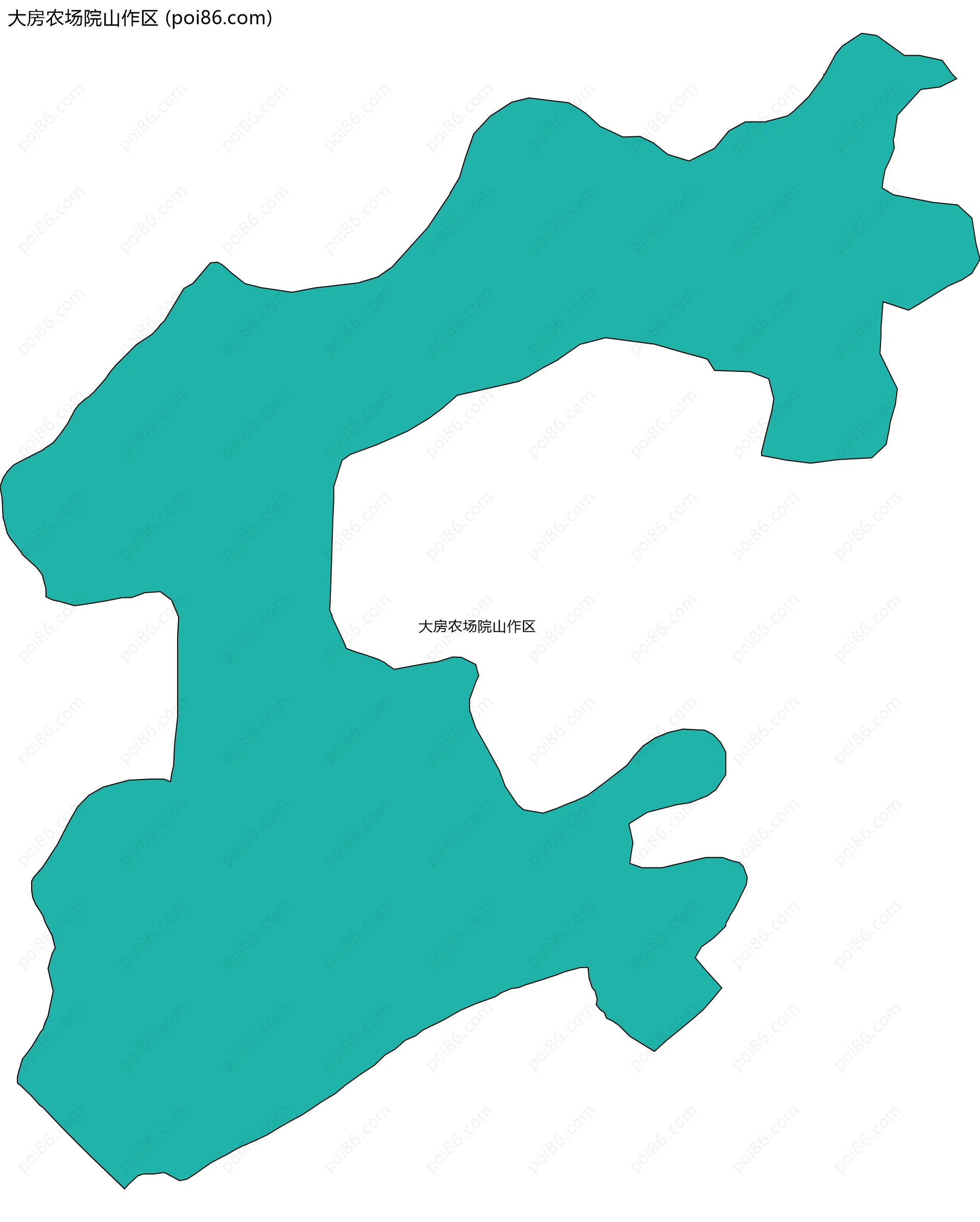 大房农场院山作区边界地图