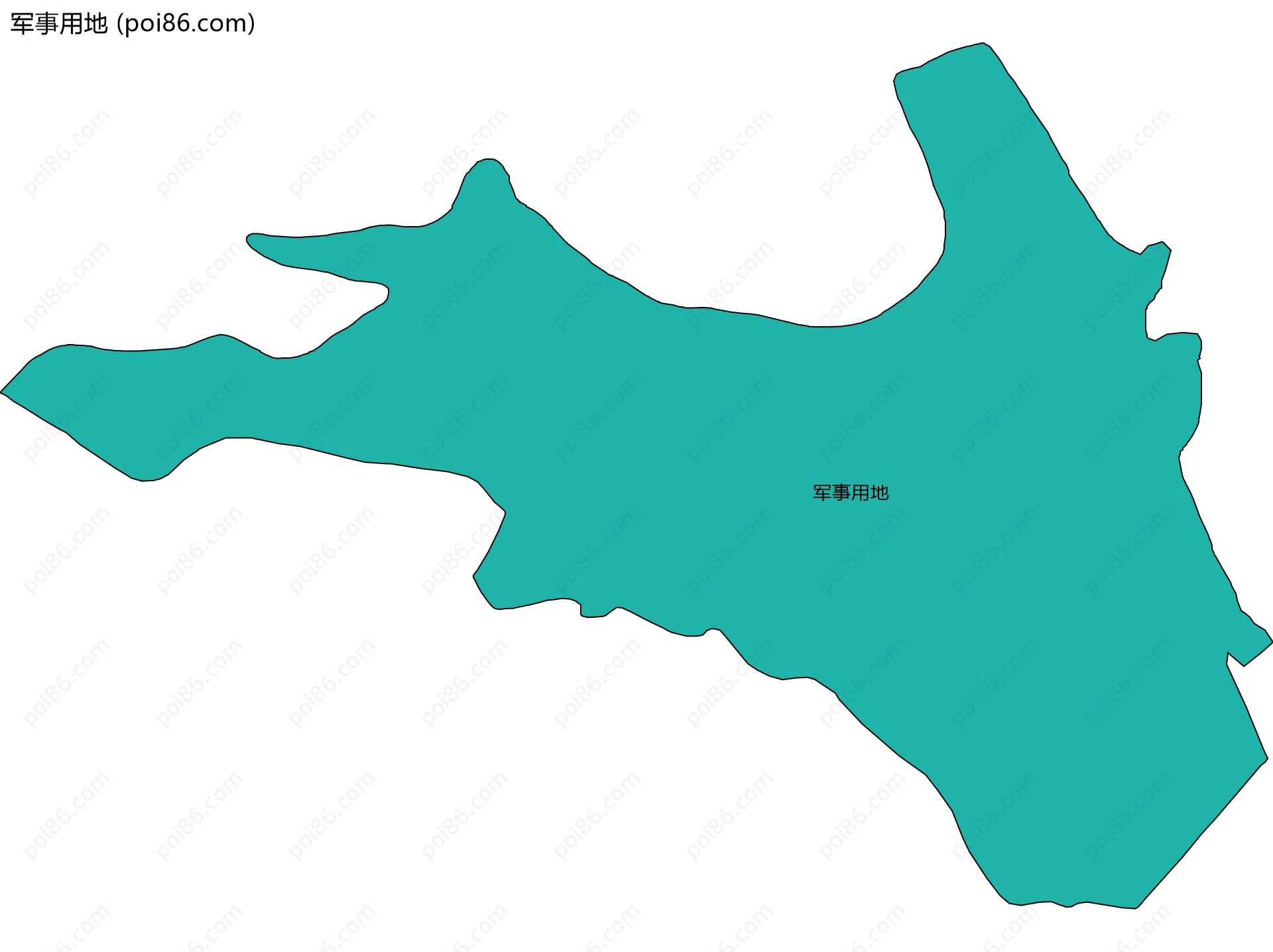 军事用地边界地图