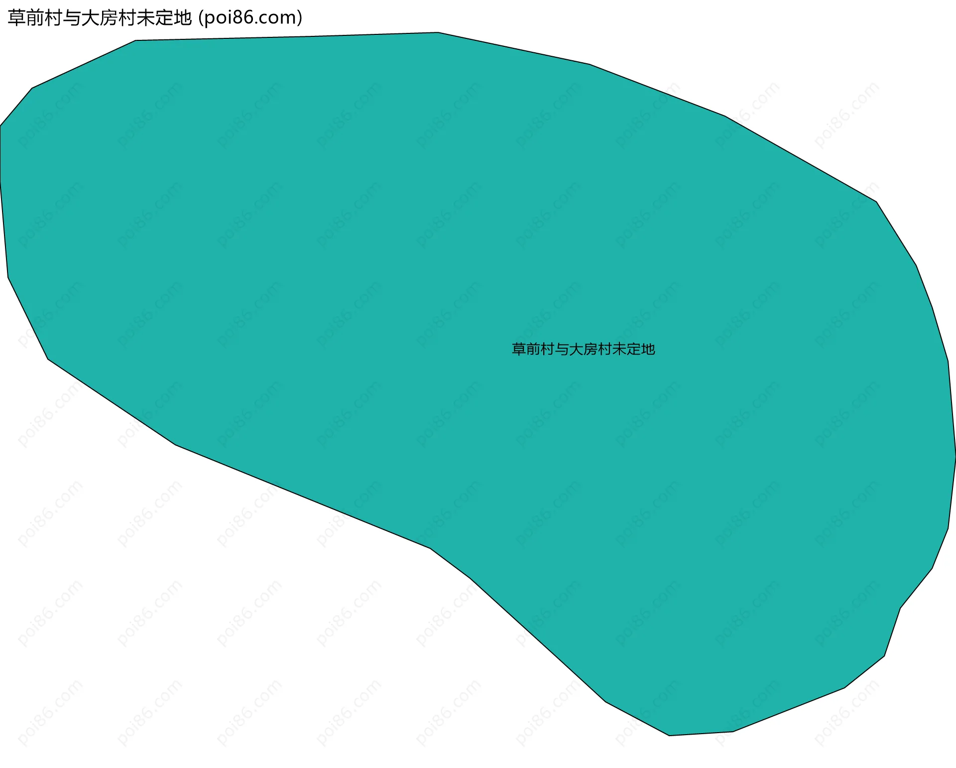 草前村与大房村未定地边界地图