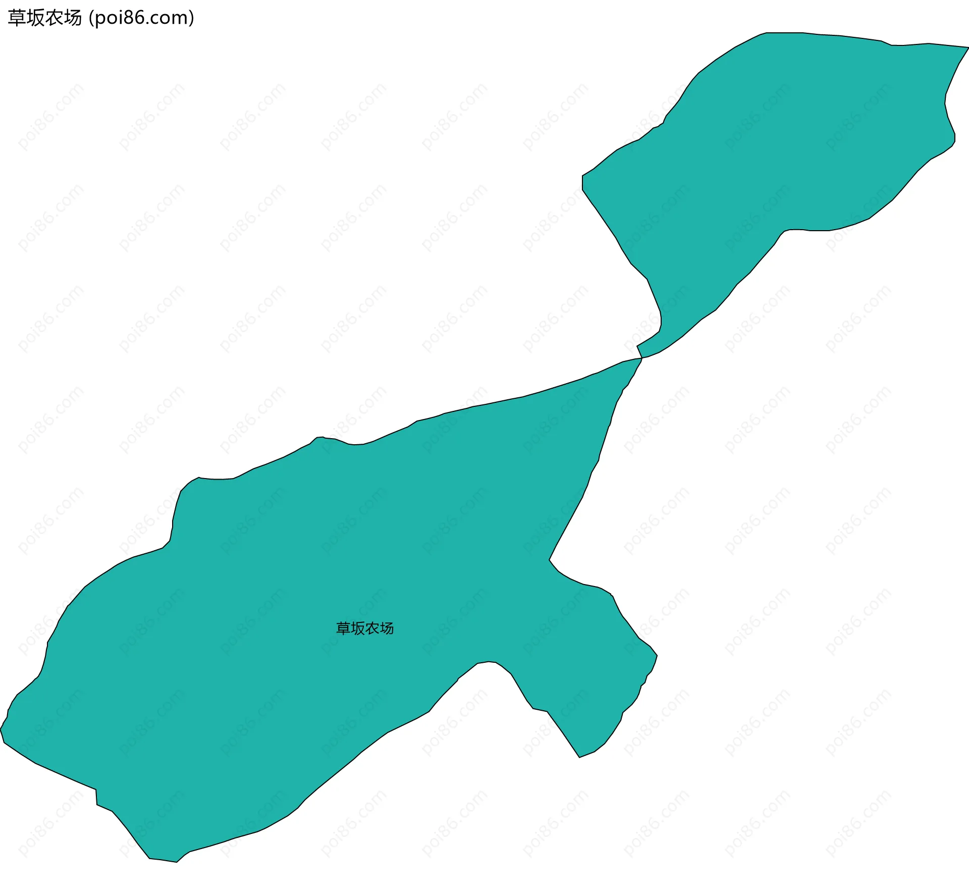 草坂农场边界地图