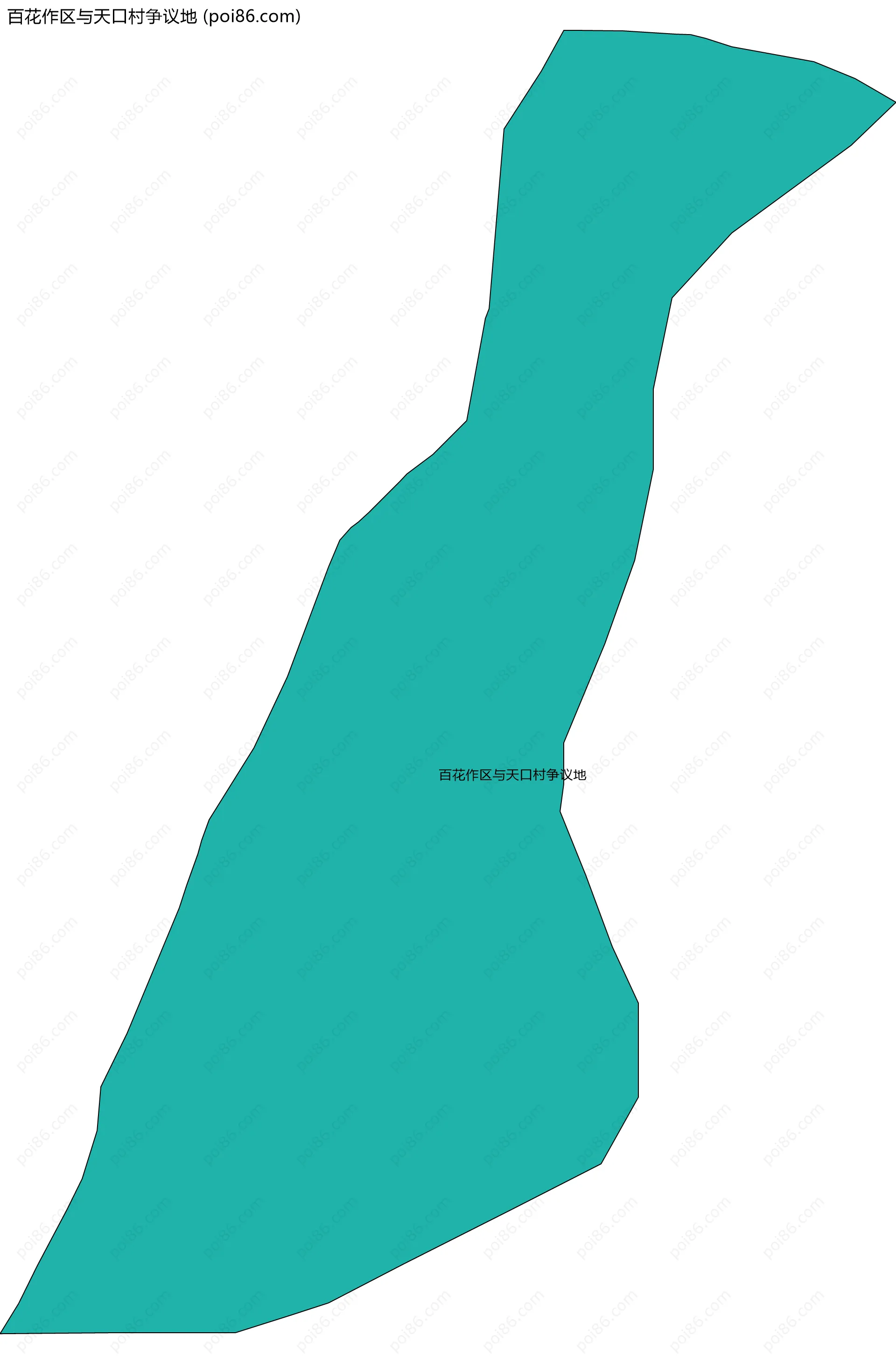 百花作区与天口村争议地边界地图