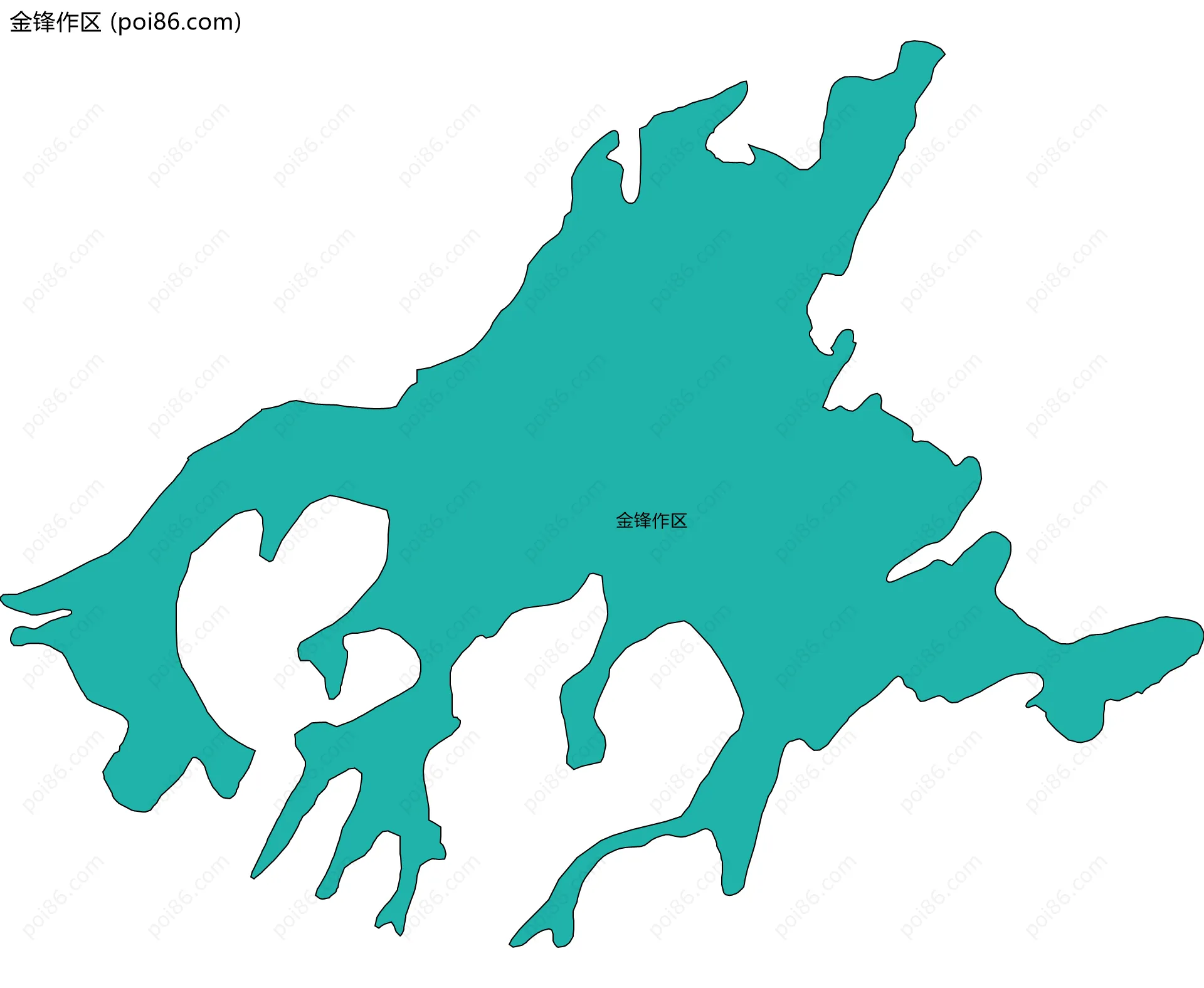 金锋作区边界地图