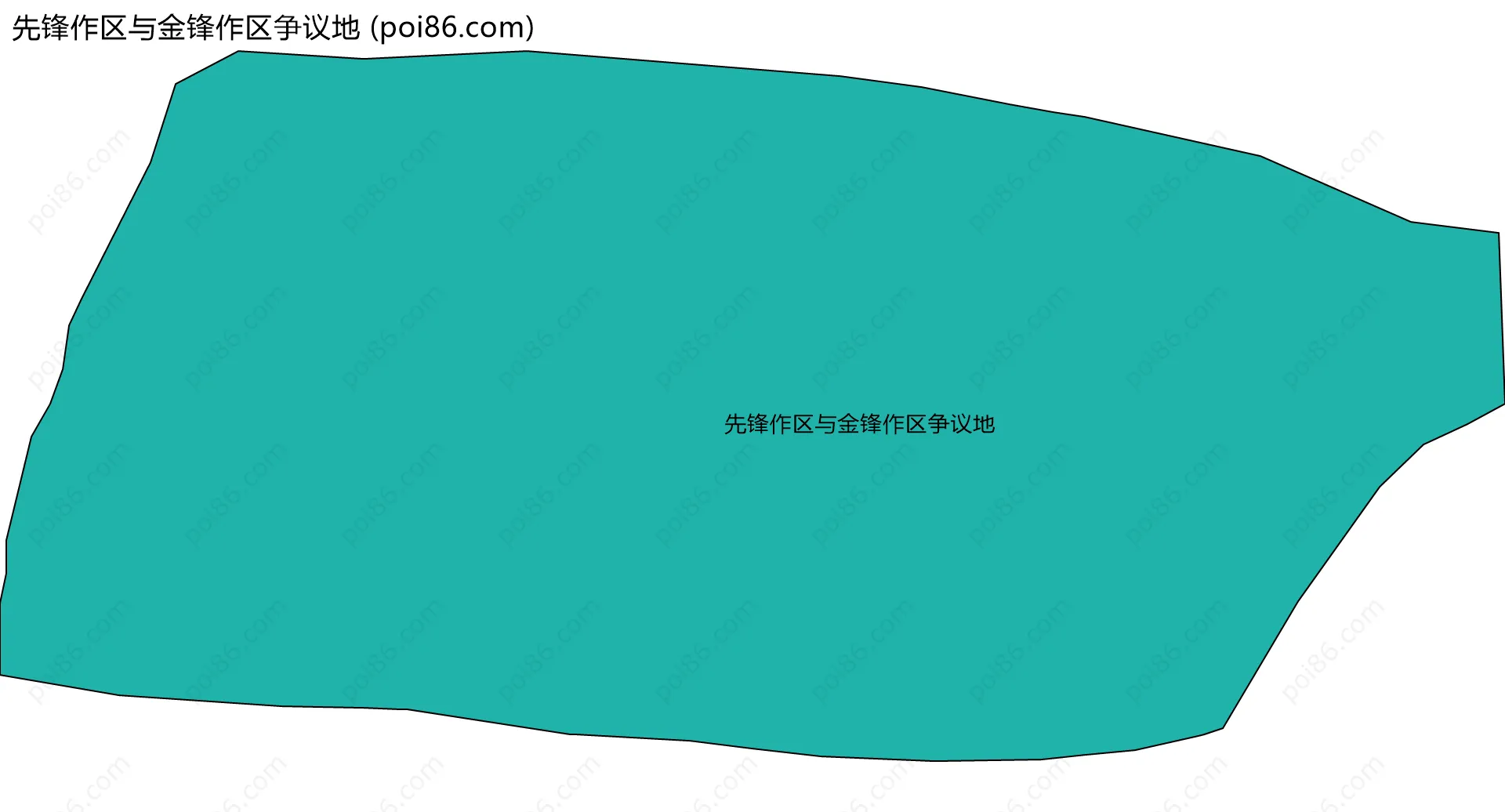 先锋作区与金锋作区争议地边界地图