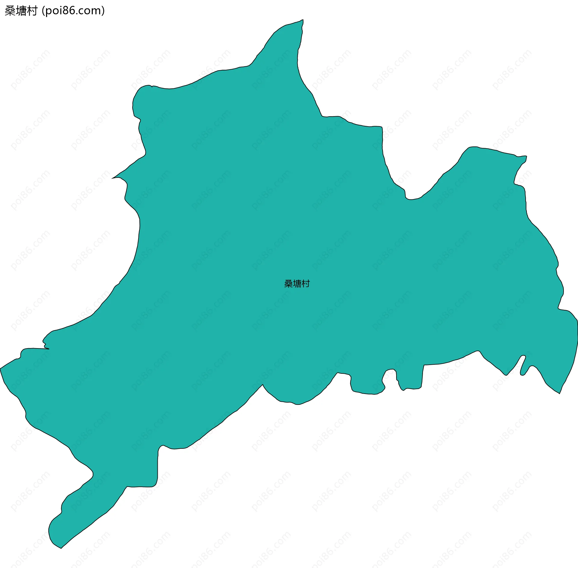 桑塘村边界地图