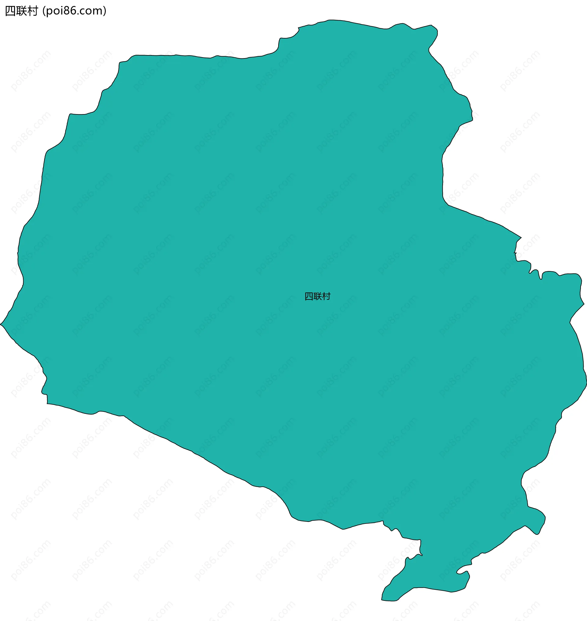 四联村边界地图