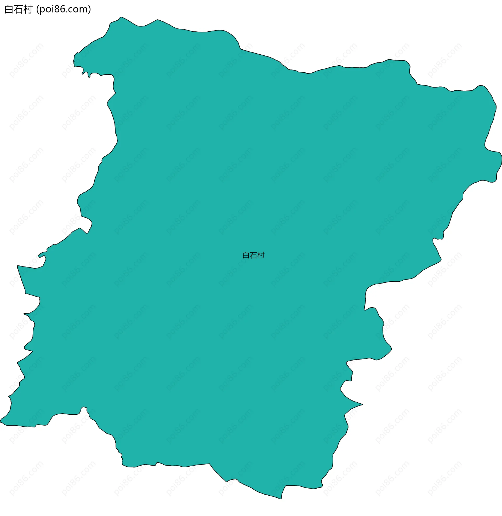 白石村边界地图