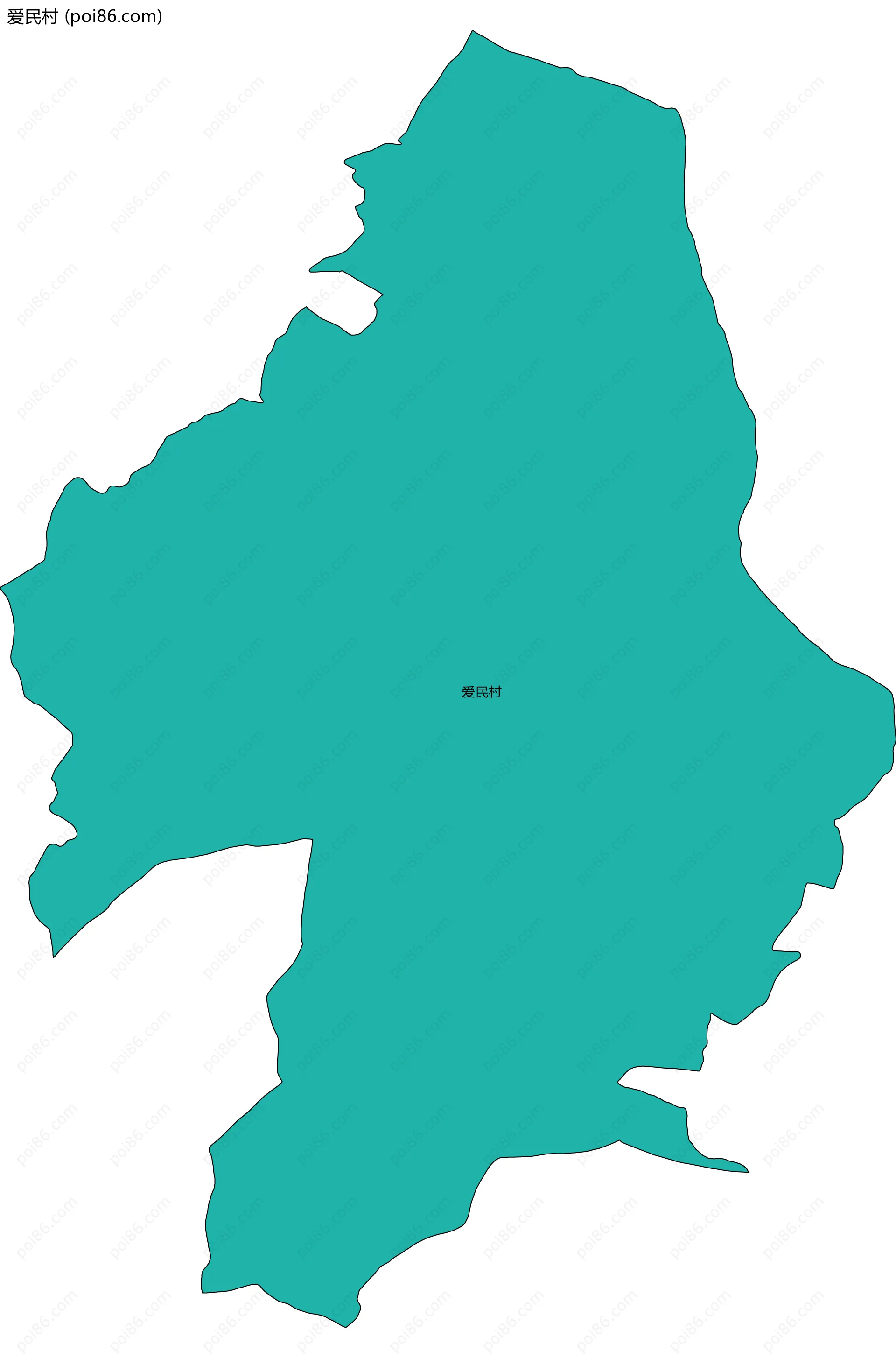 爱民村边界地图