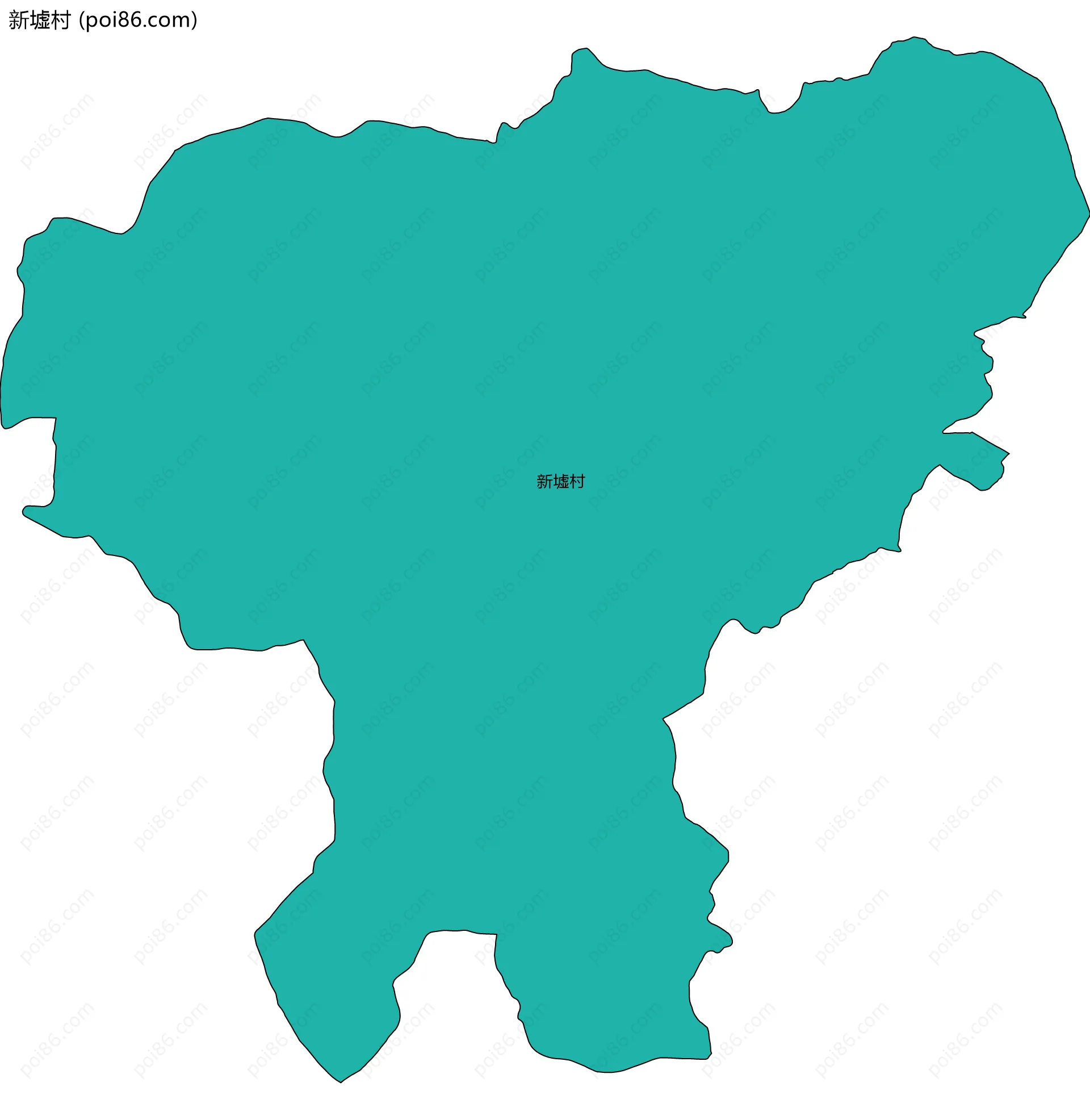 新墟村边界地图