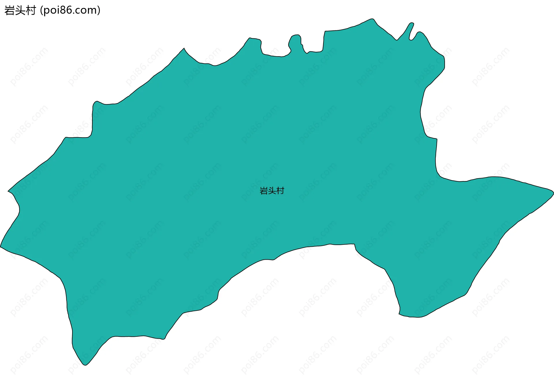 岩头村边界地图