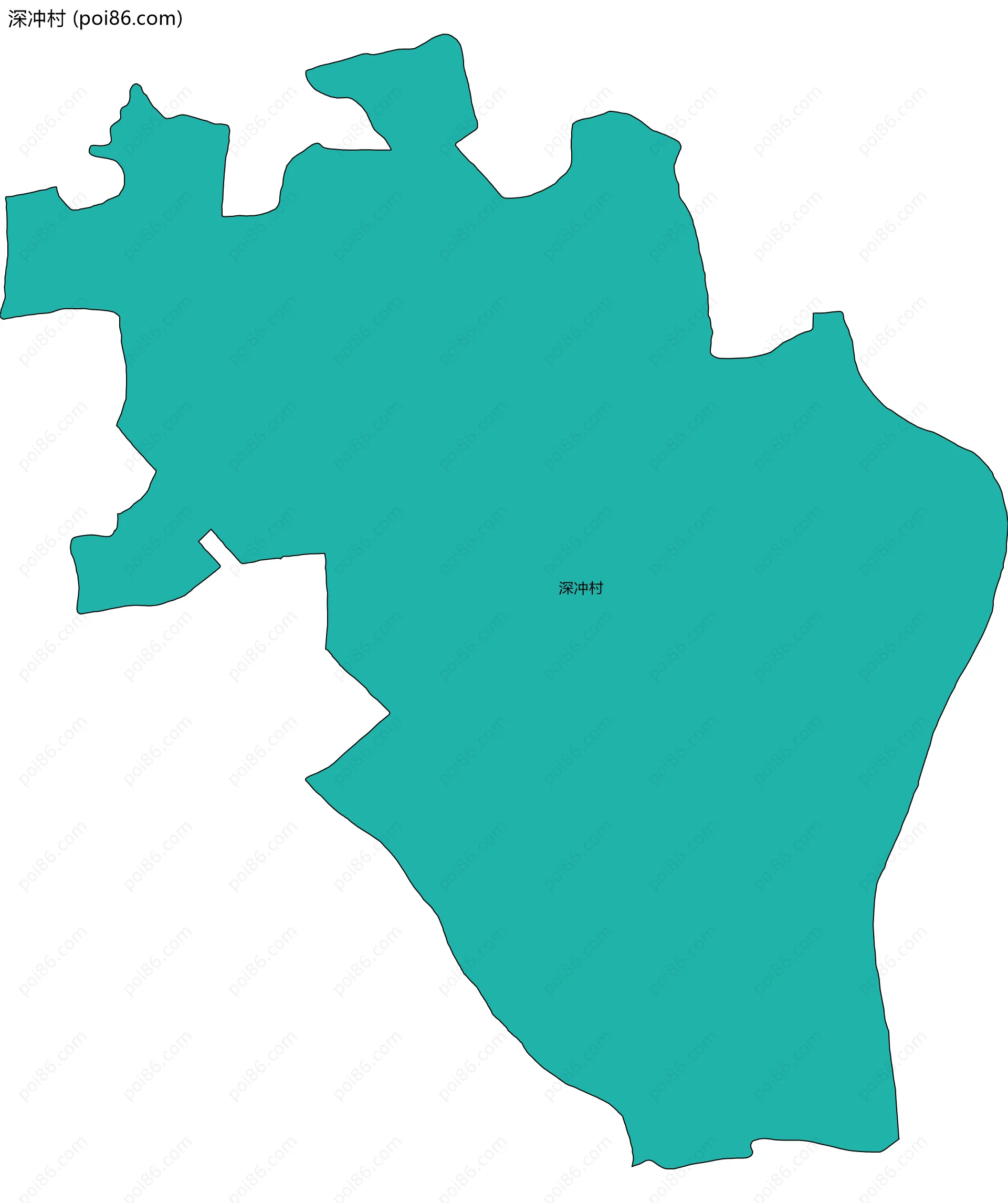 深冲村边界地图