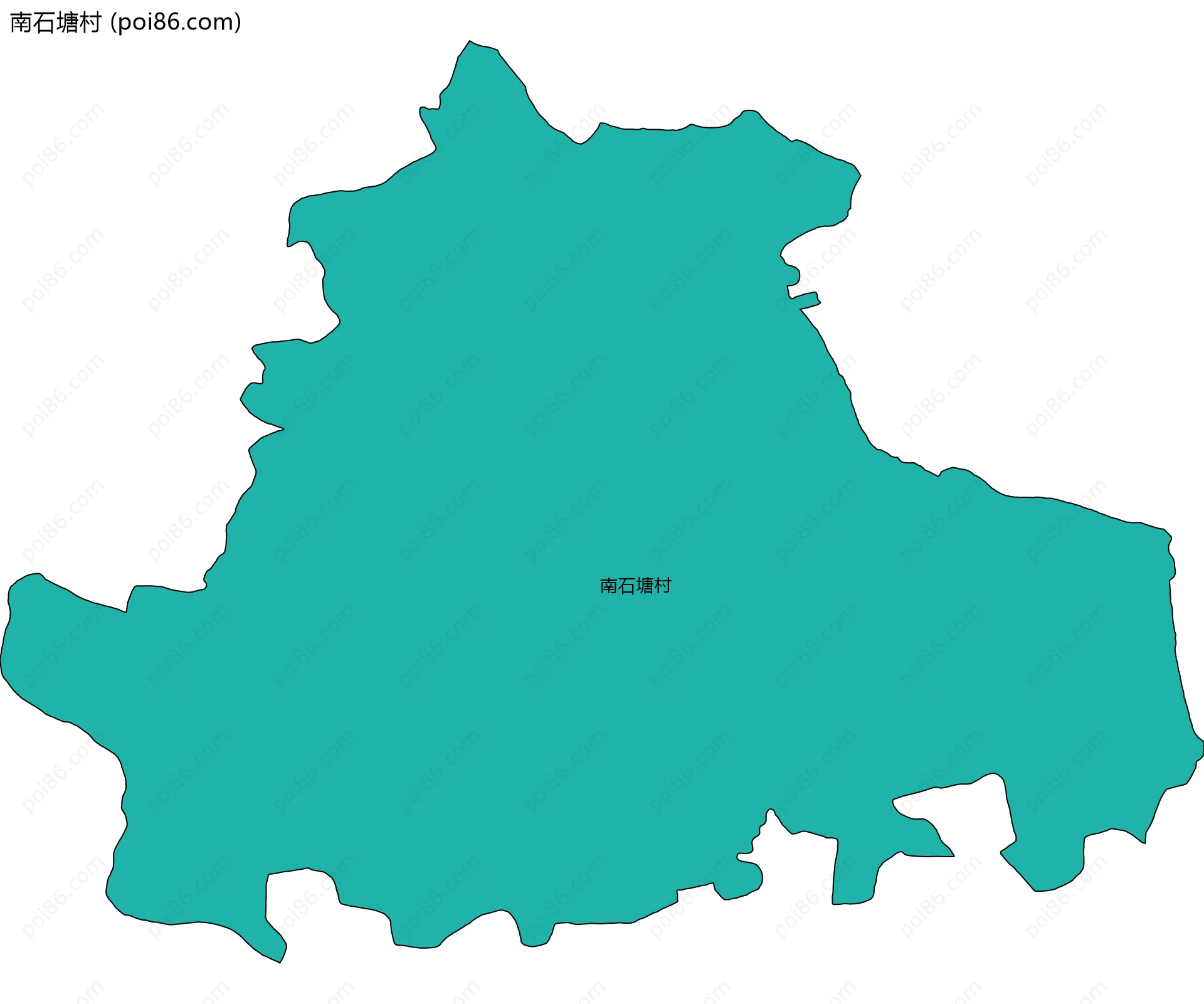 南石塘村边界地图
