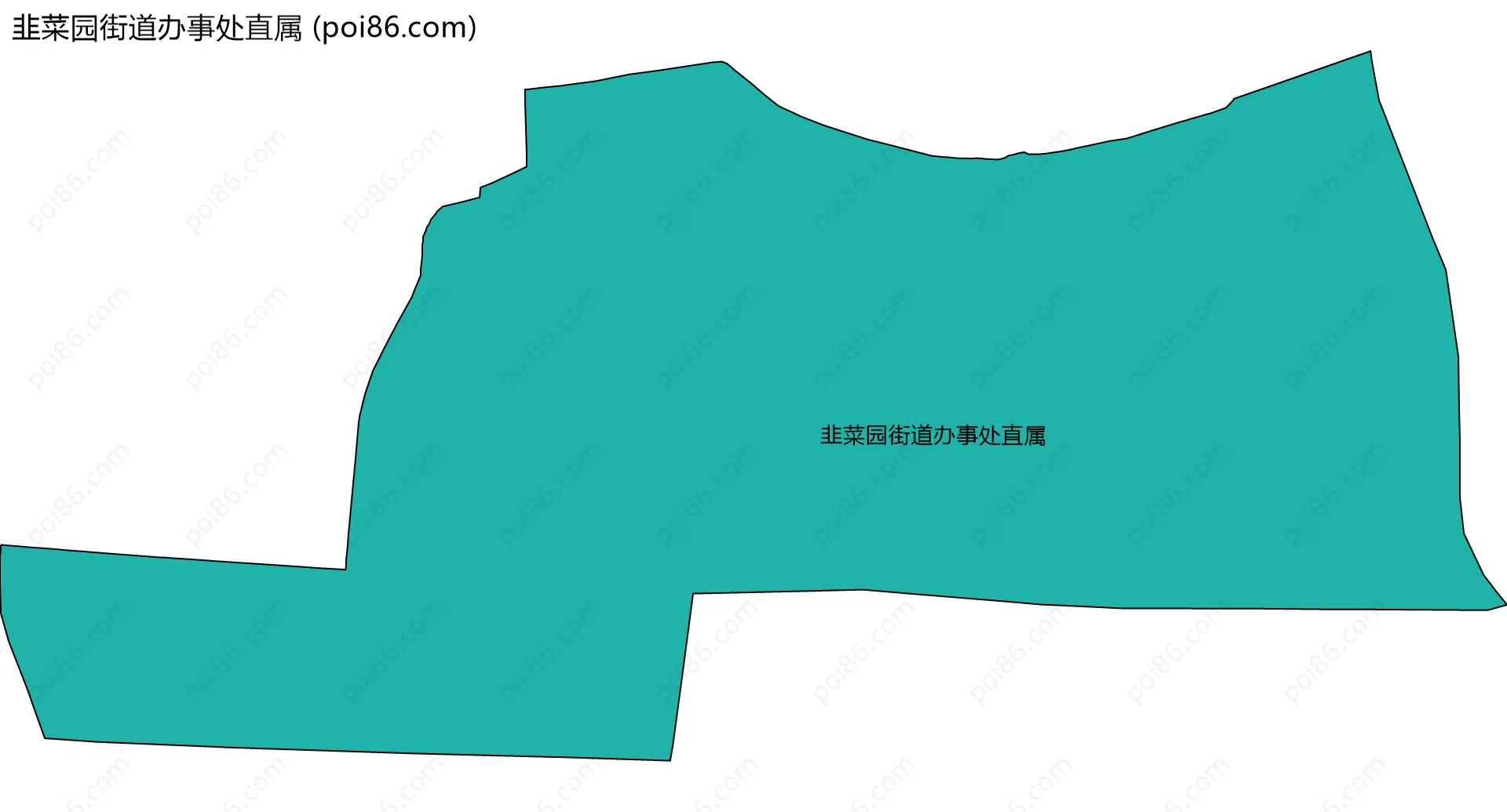 韭菜园街道办事处直属边界地图