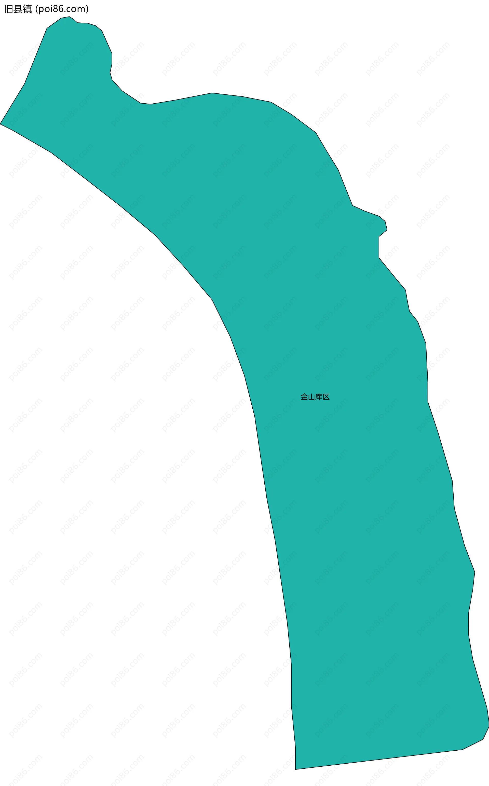 旧县镇边界地图(五级行政区划)