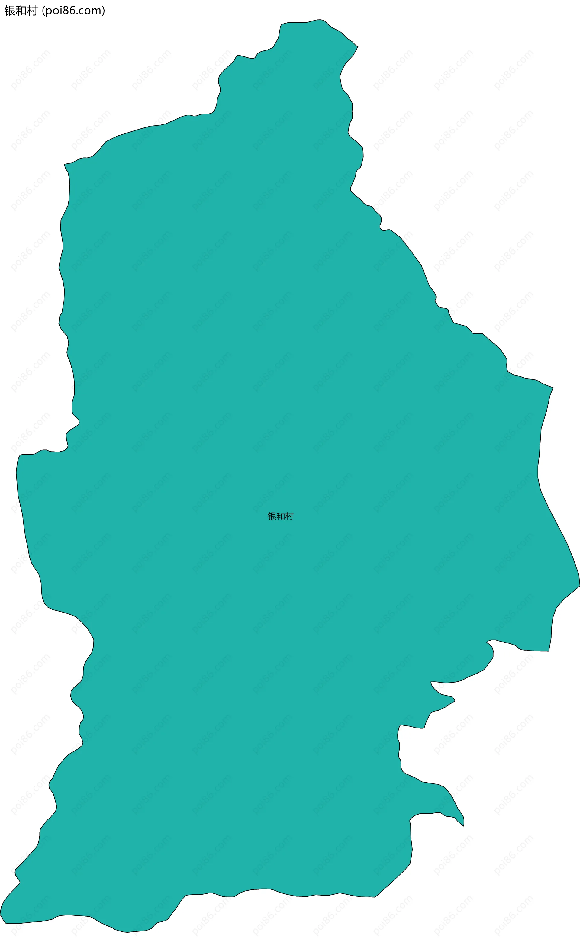 银和村边界地图