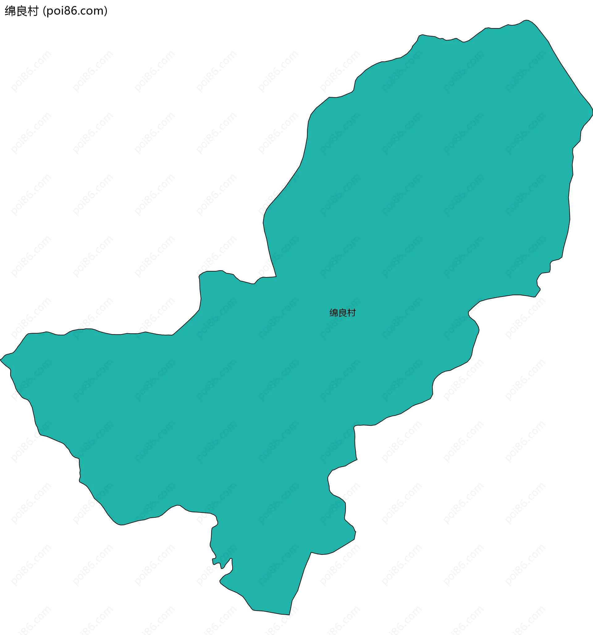 绵良村边界地图