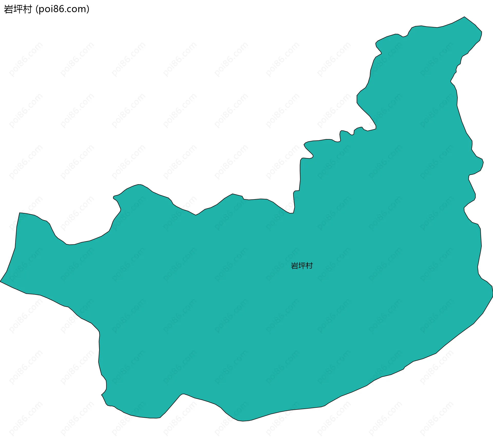 岩坪村边界地图