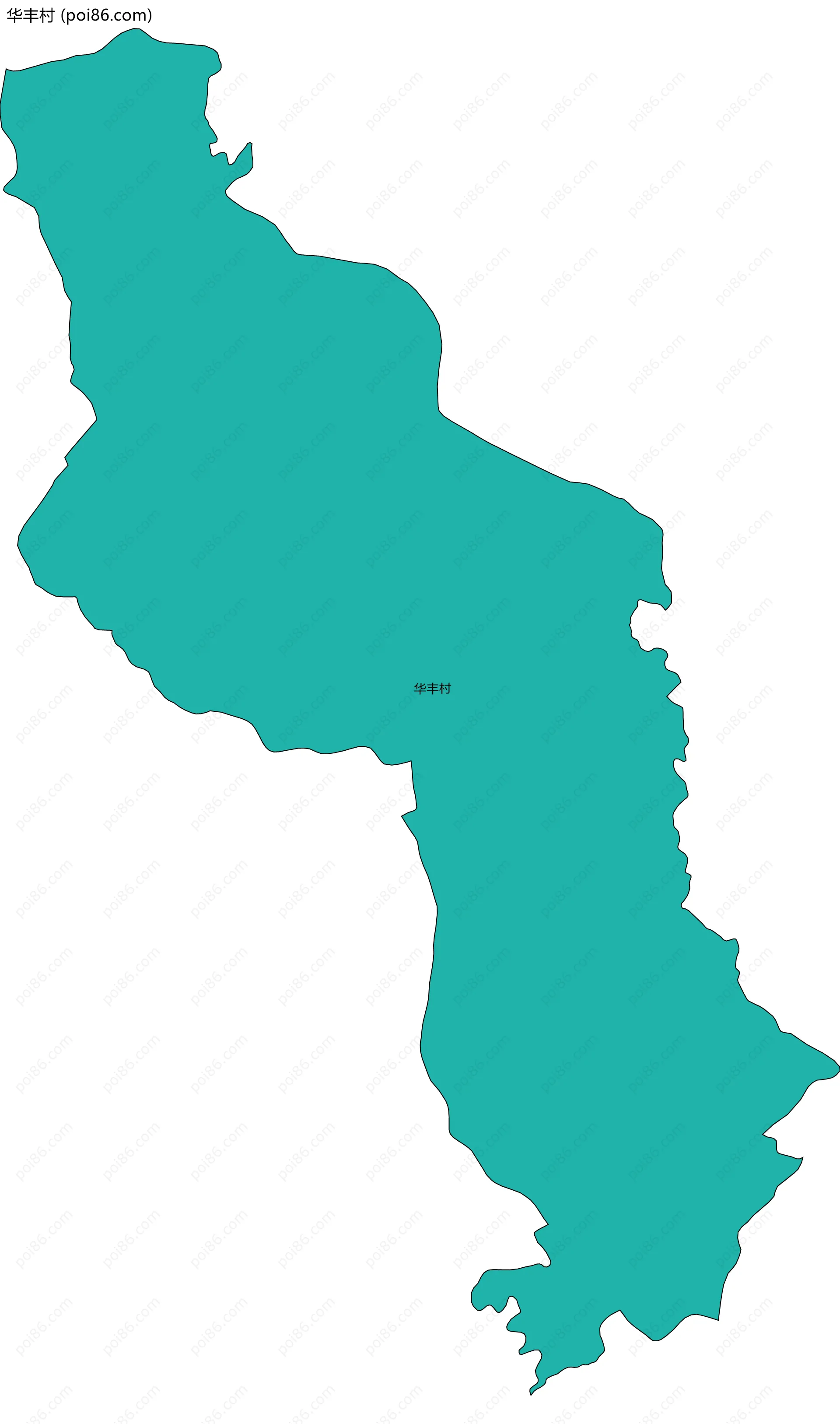 华丰村边界地图