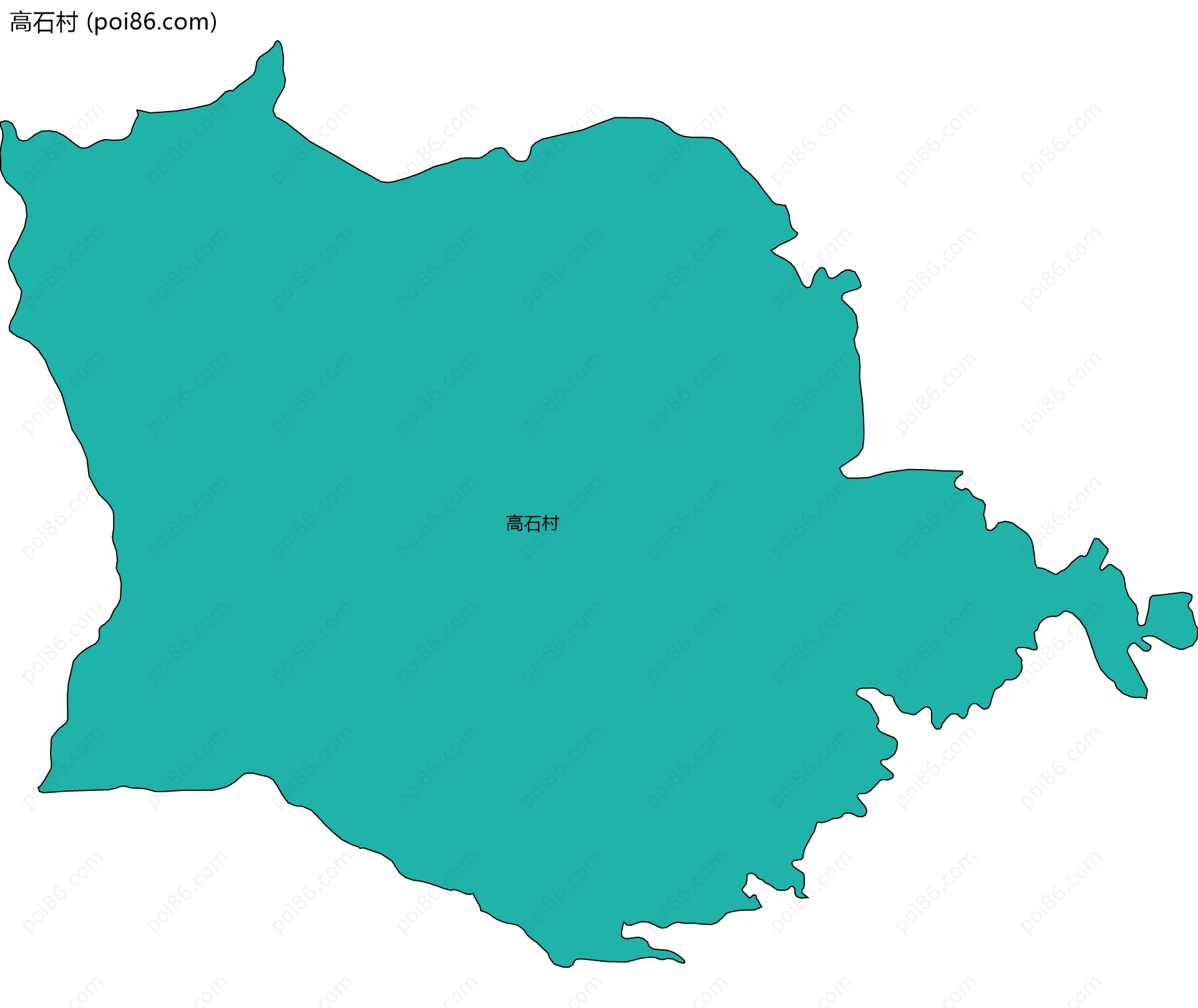 高石村边界地图