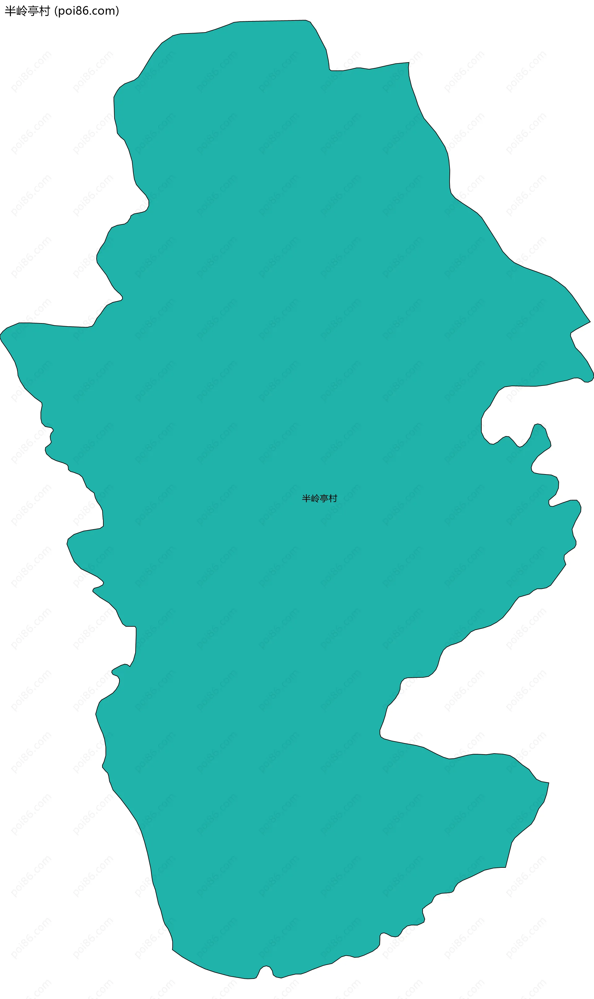 半岭亭村边界地图