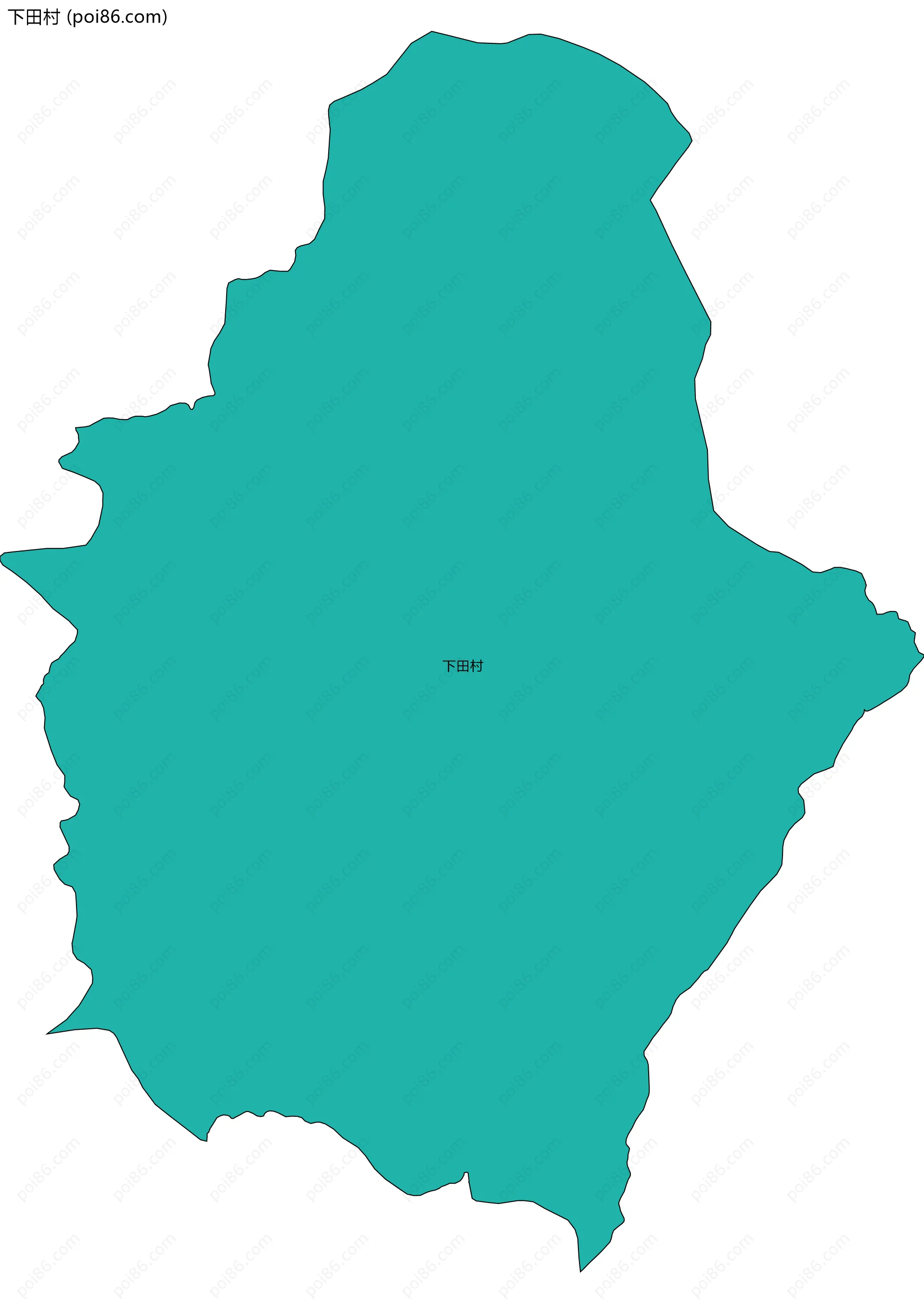 下田村边界地图