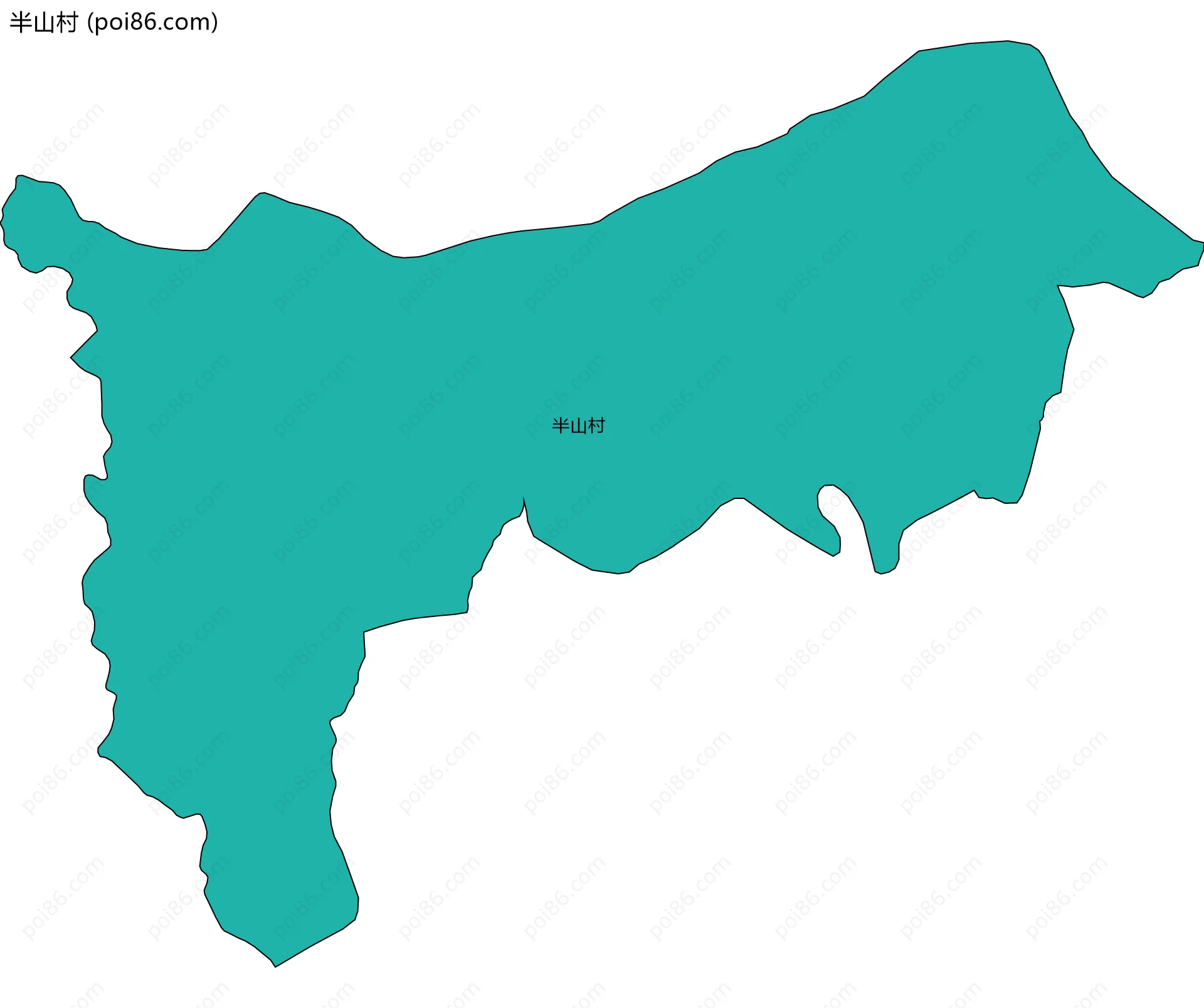 半山村边界地图