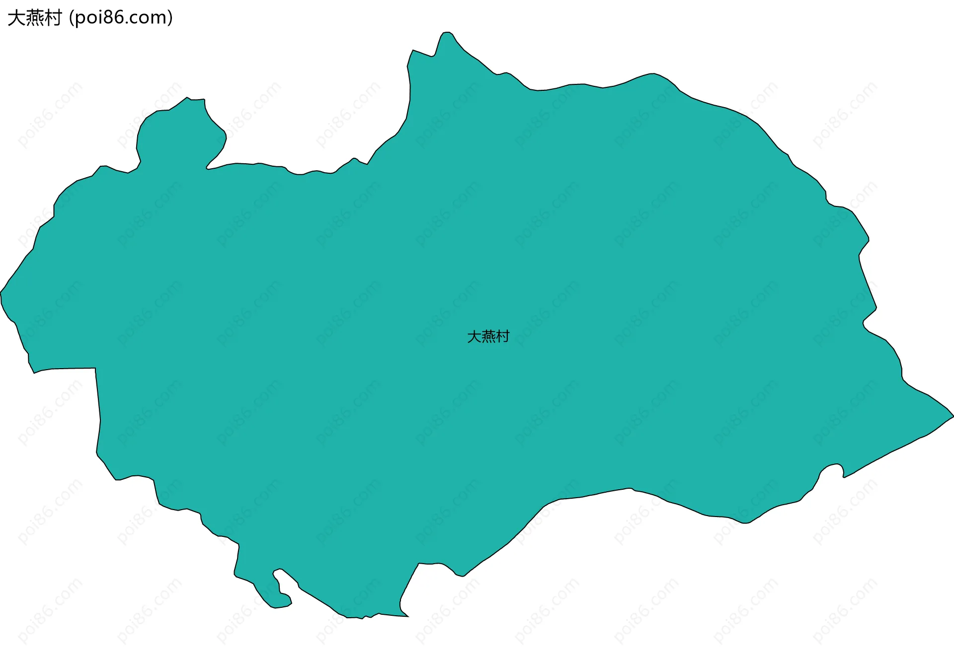 大燕村边界地图