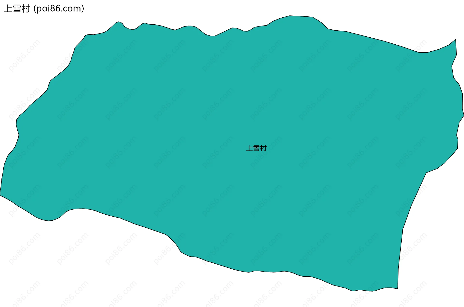 上雪村边界地图