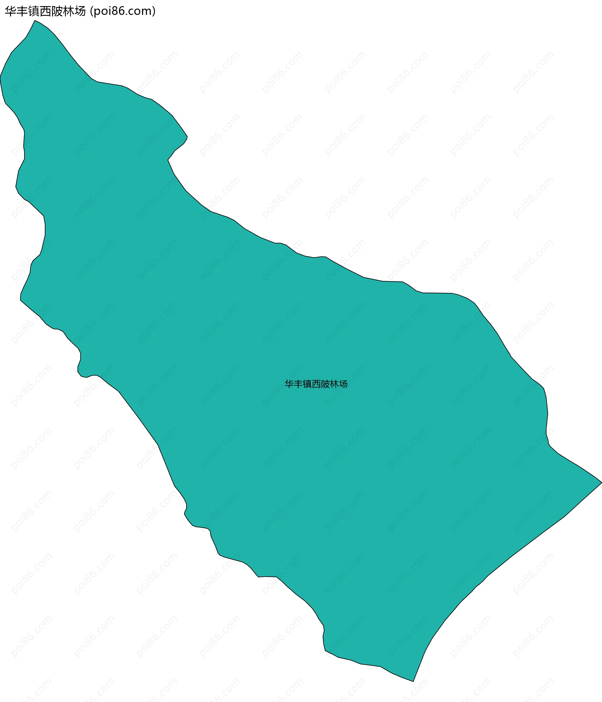 华丰镇西陂林场边界地图