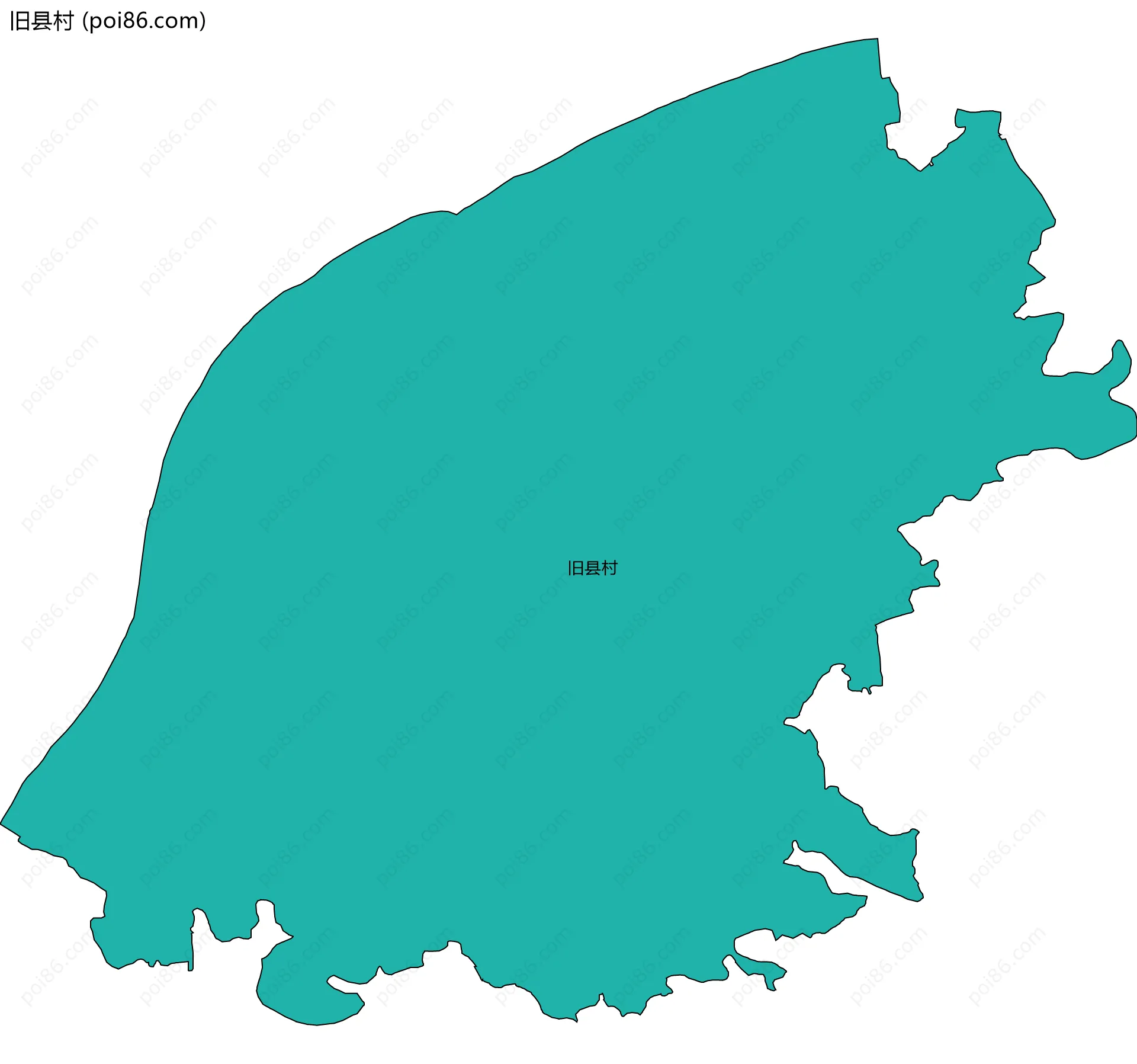 旧县村边界地图