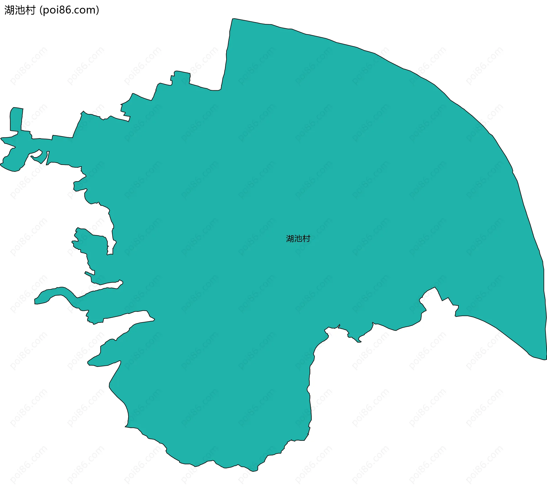 湖池村边界地图
