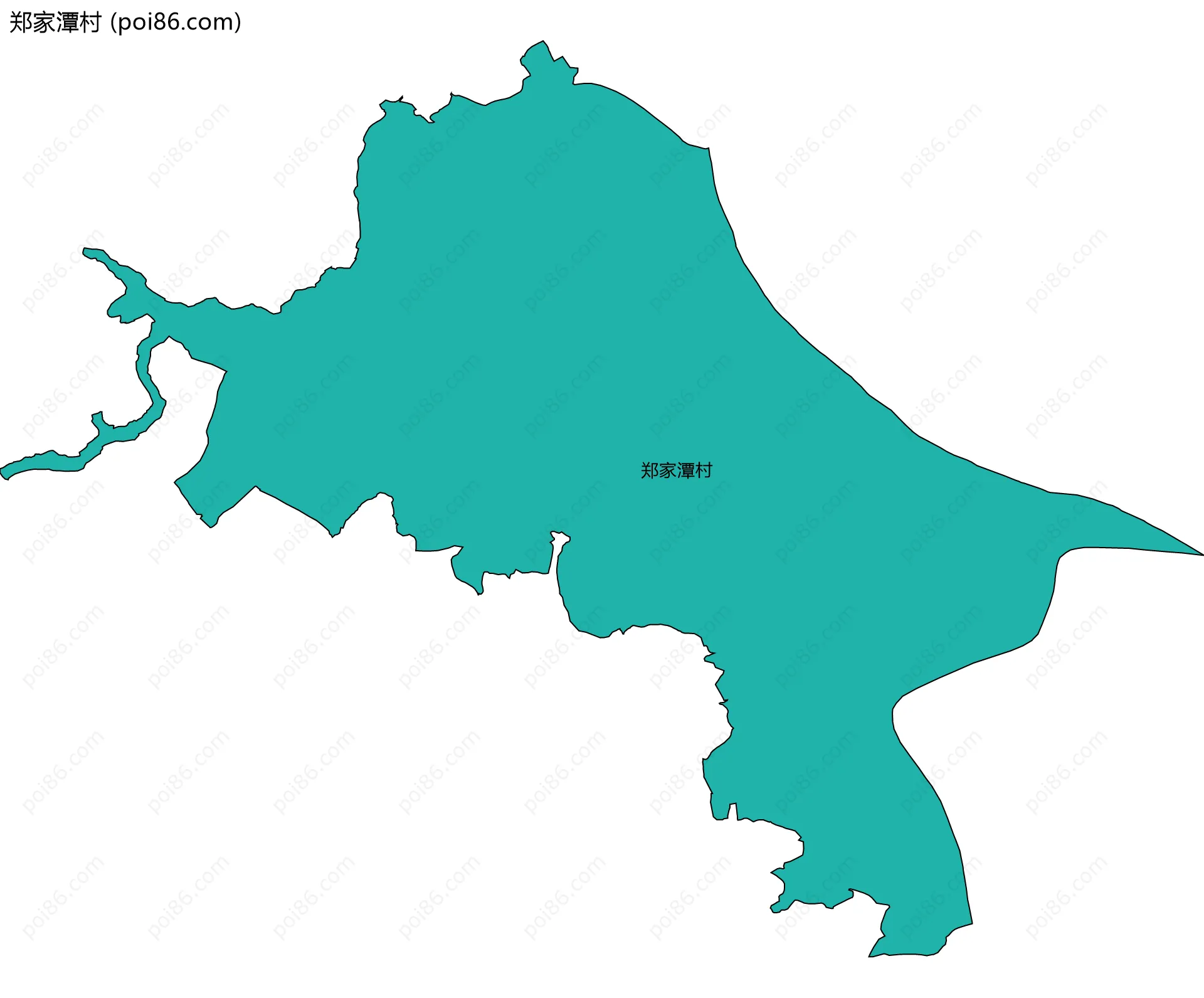 郑家潭村边界地图