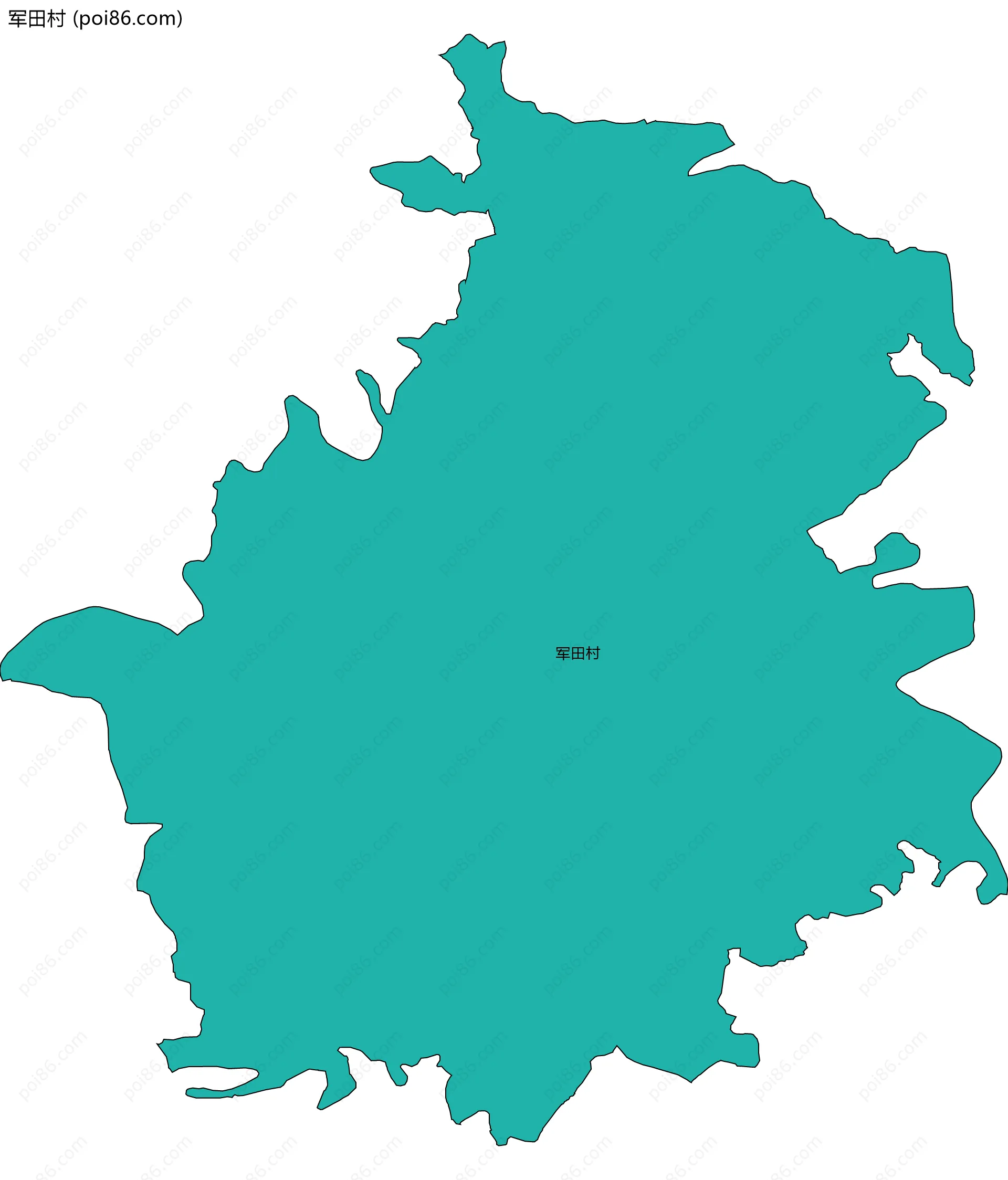 军田村边界地图