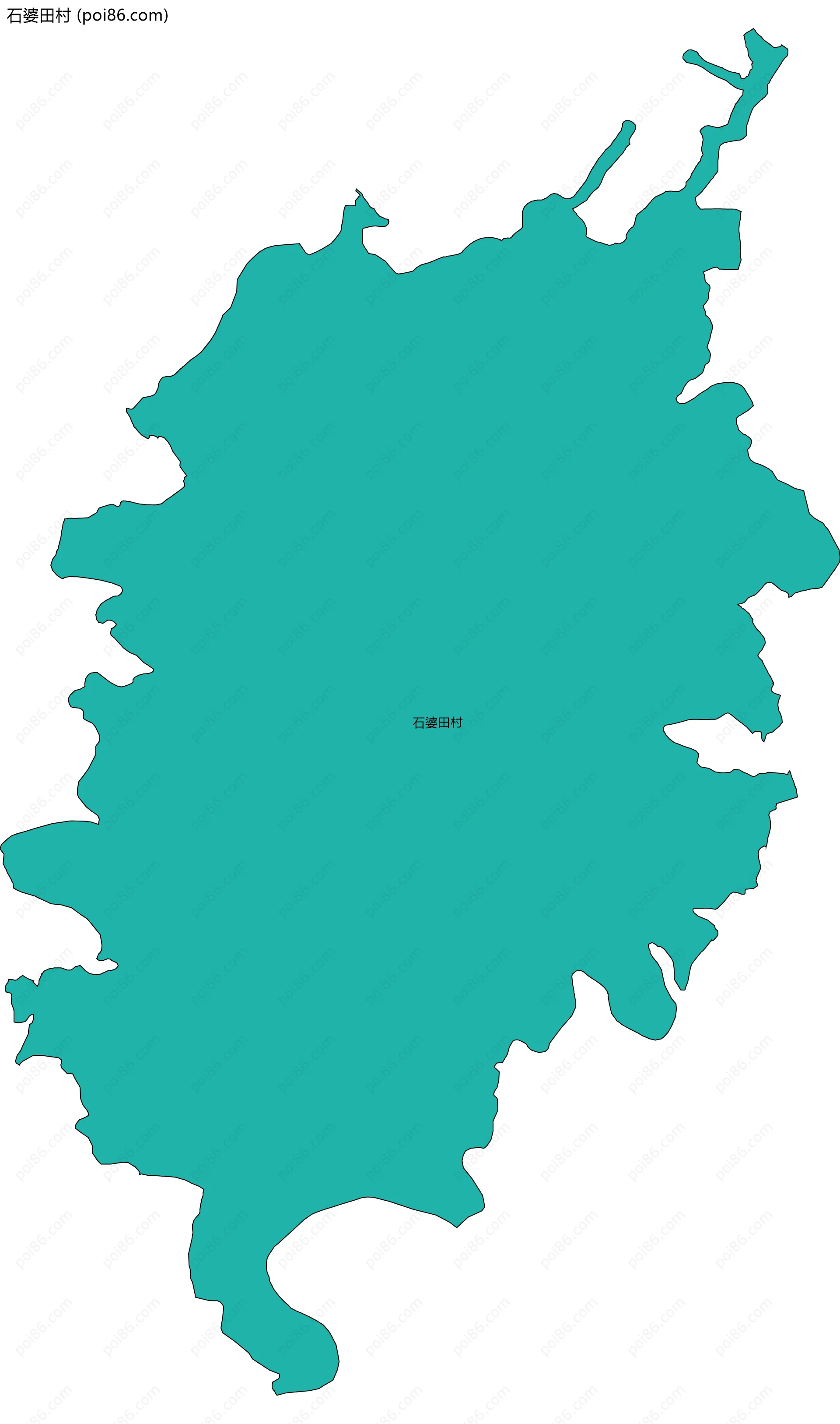 石婆田村边界地图