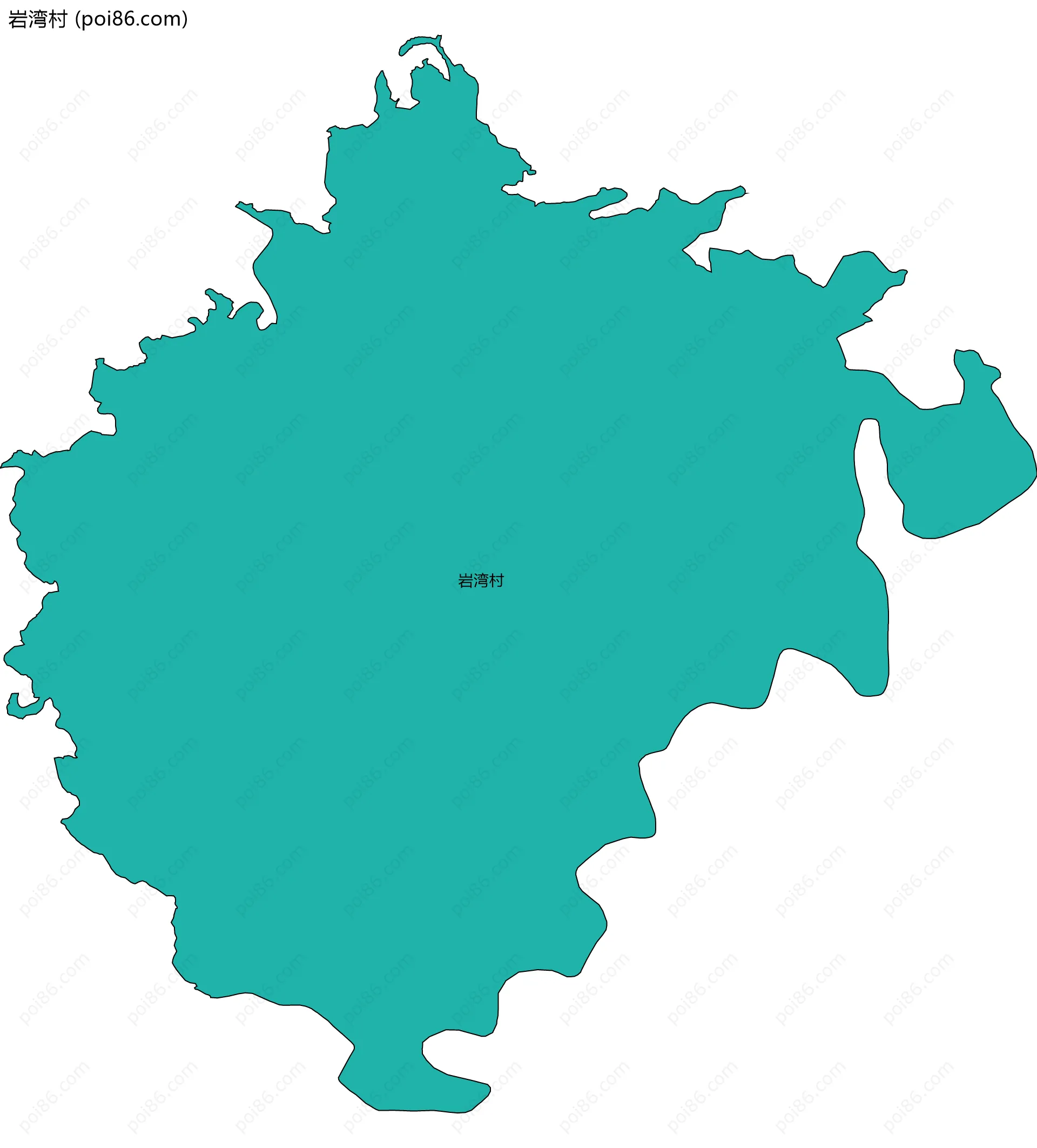 岩湾村边界地图