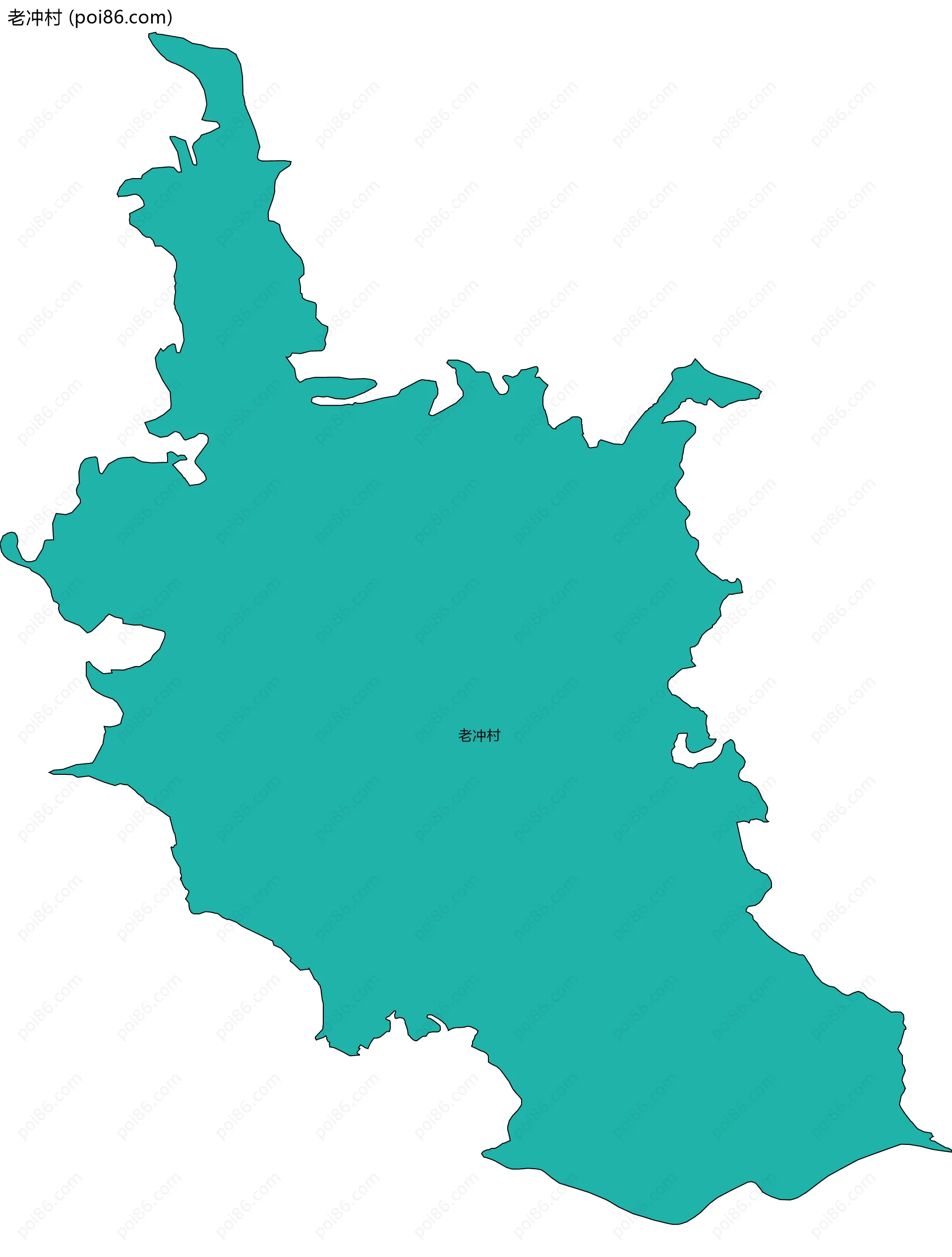 老冲村边界地图