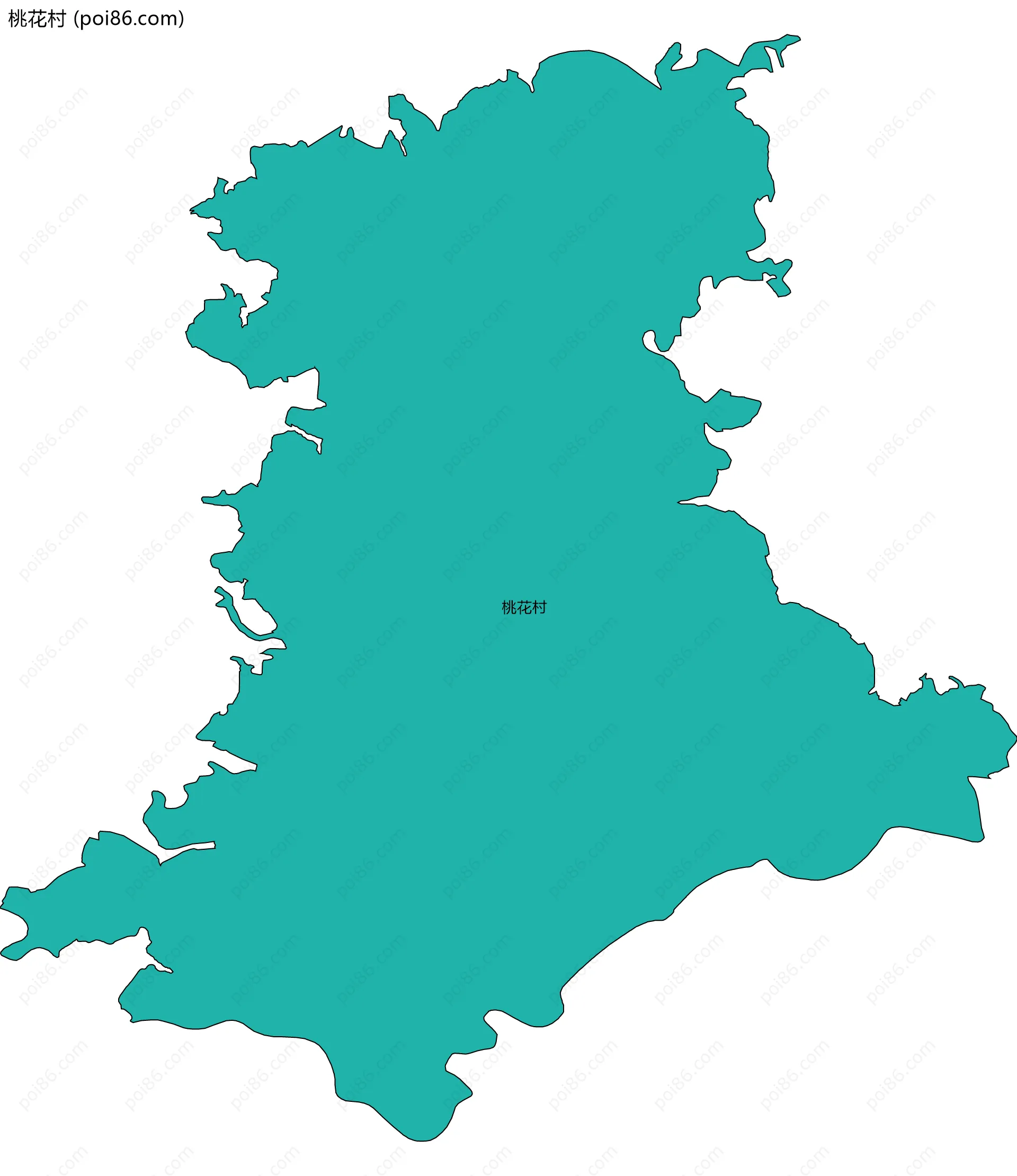 桃花村边界地图