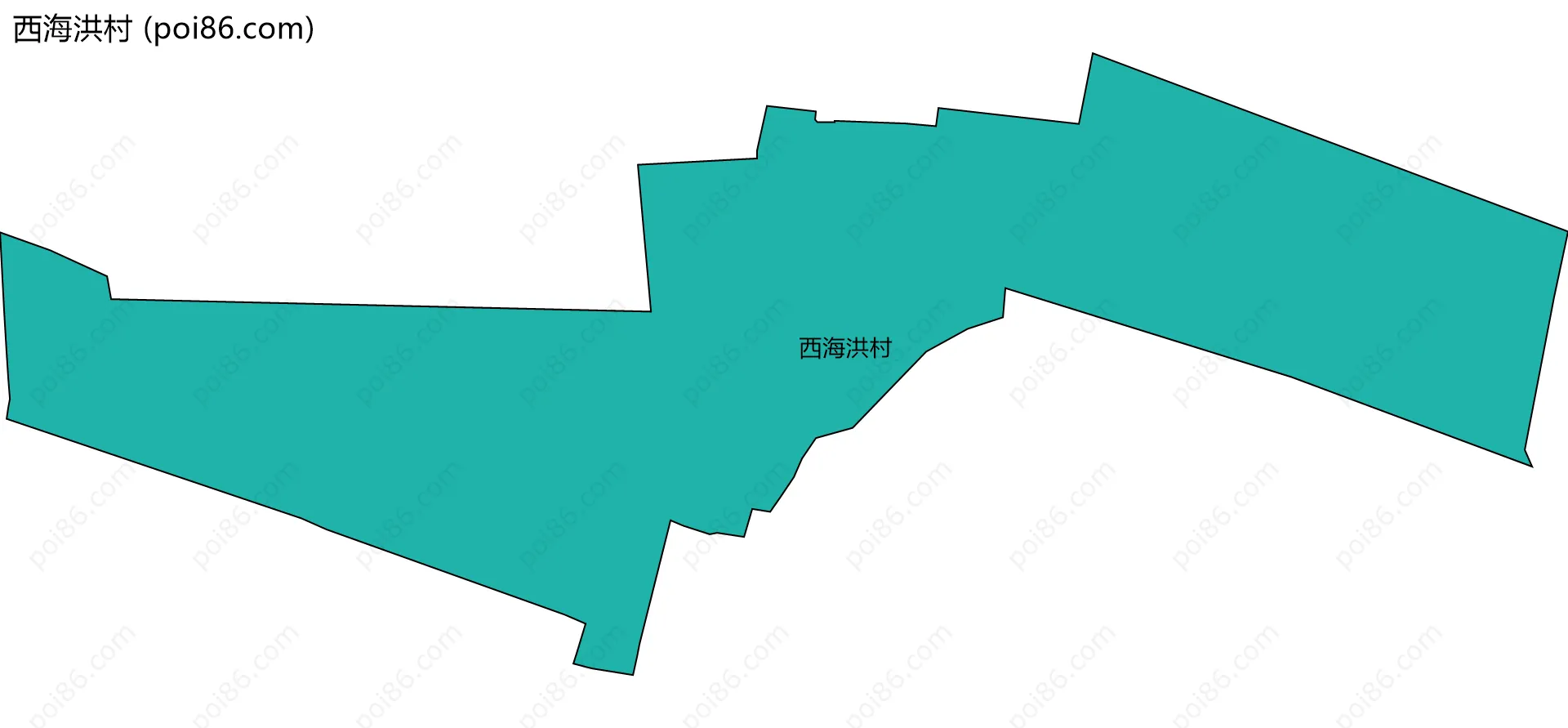 西海洪村边界地图