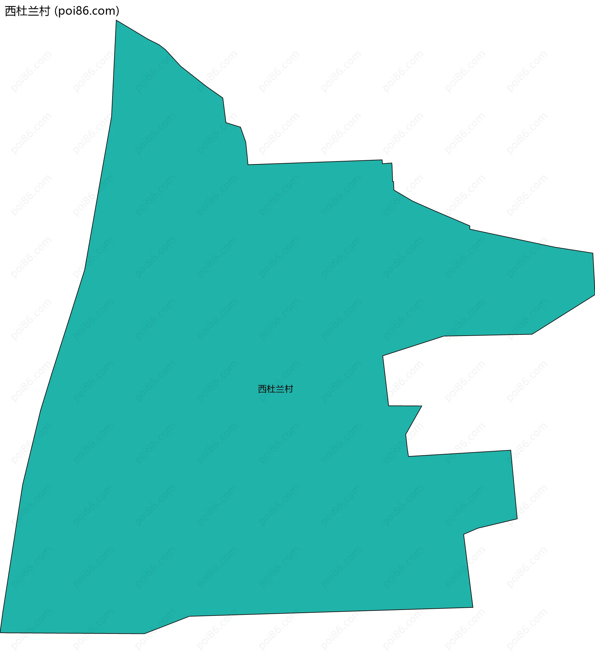 西杜兰村边界地图