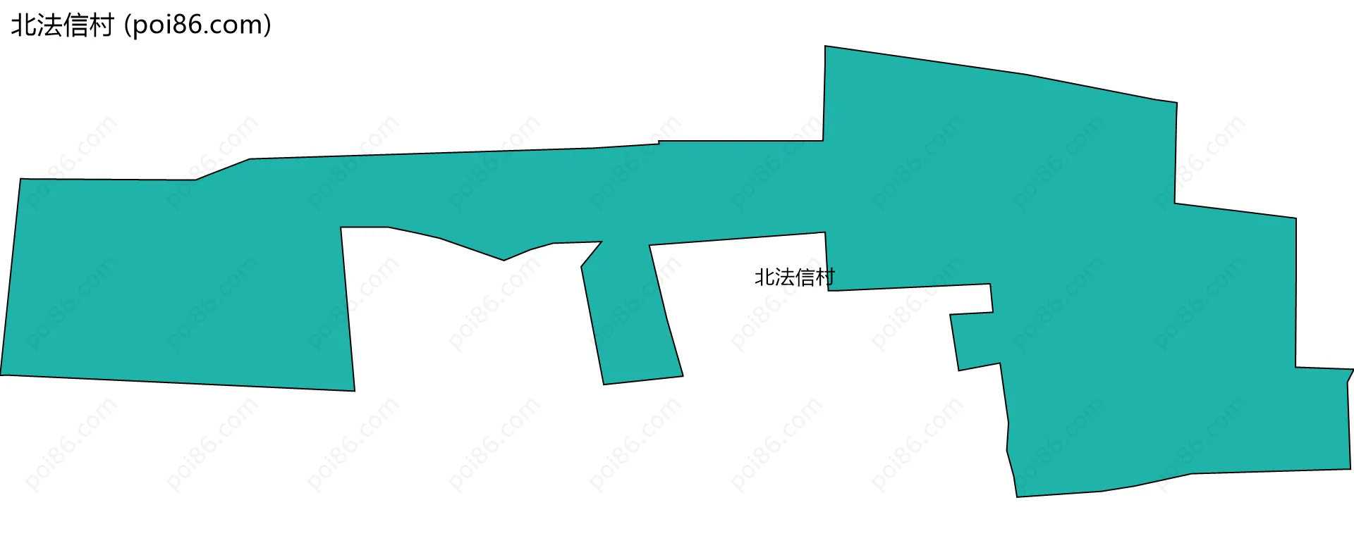 北法信村边界地图