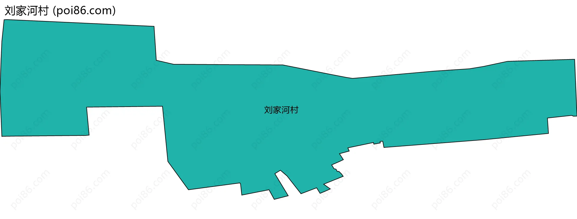 刘家河村边界地图