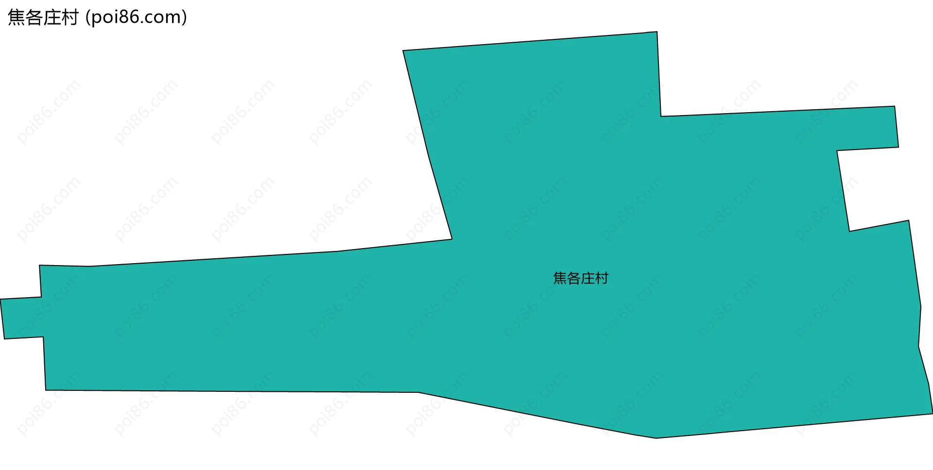 焦各庄村边界地图