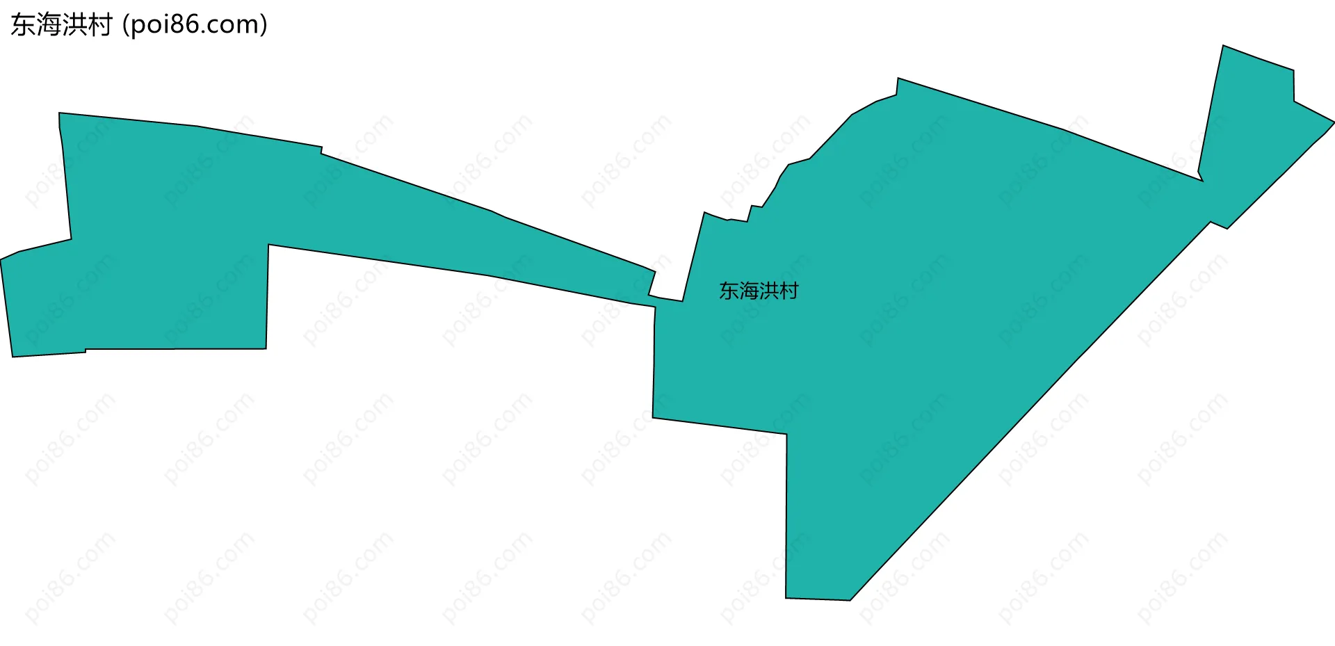 东海洪村边界地图