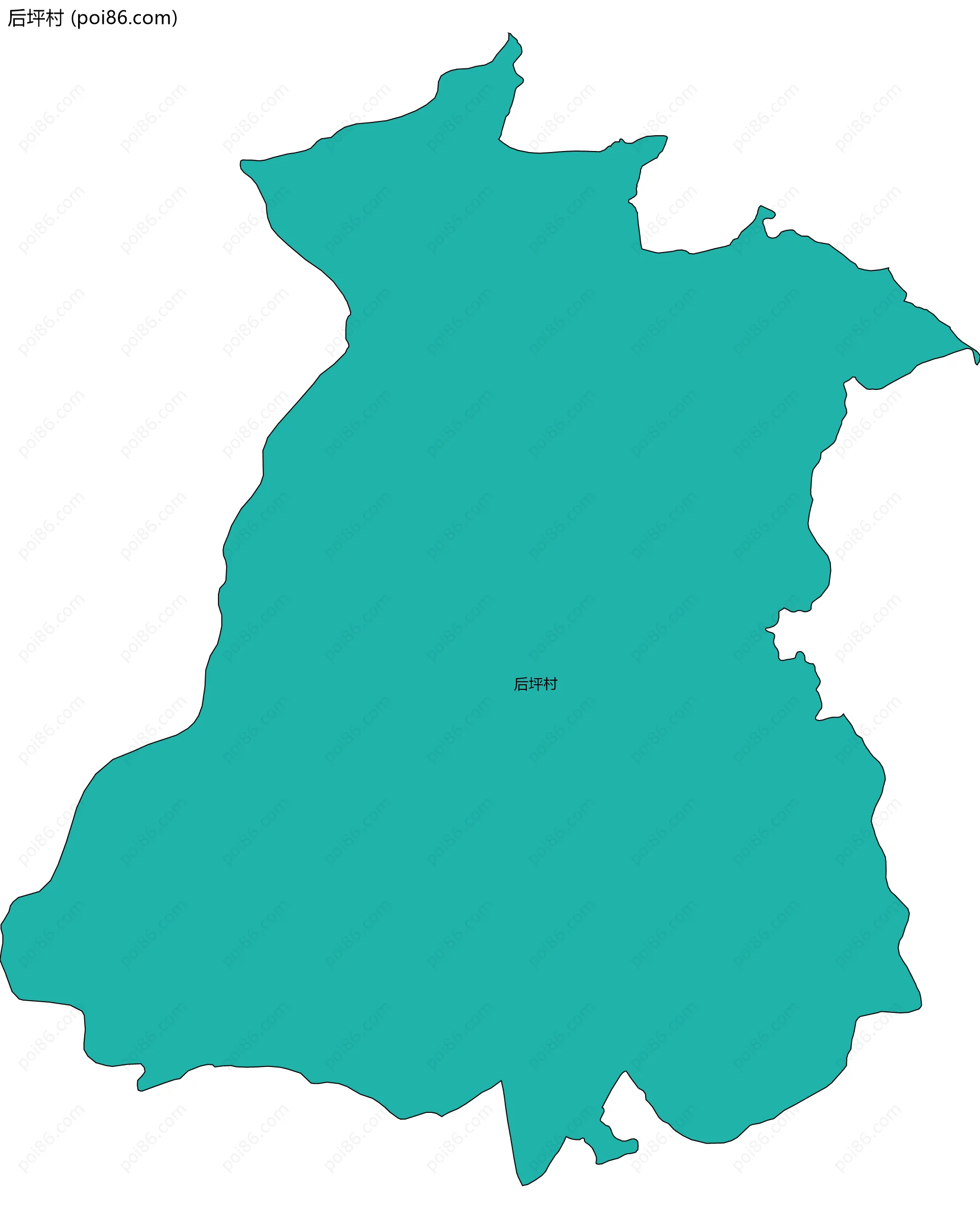 后坪村边界地图