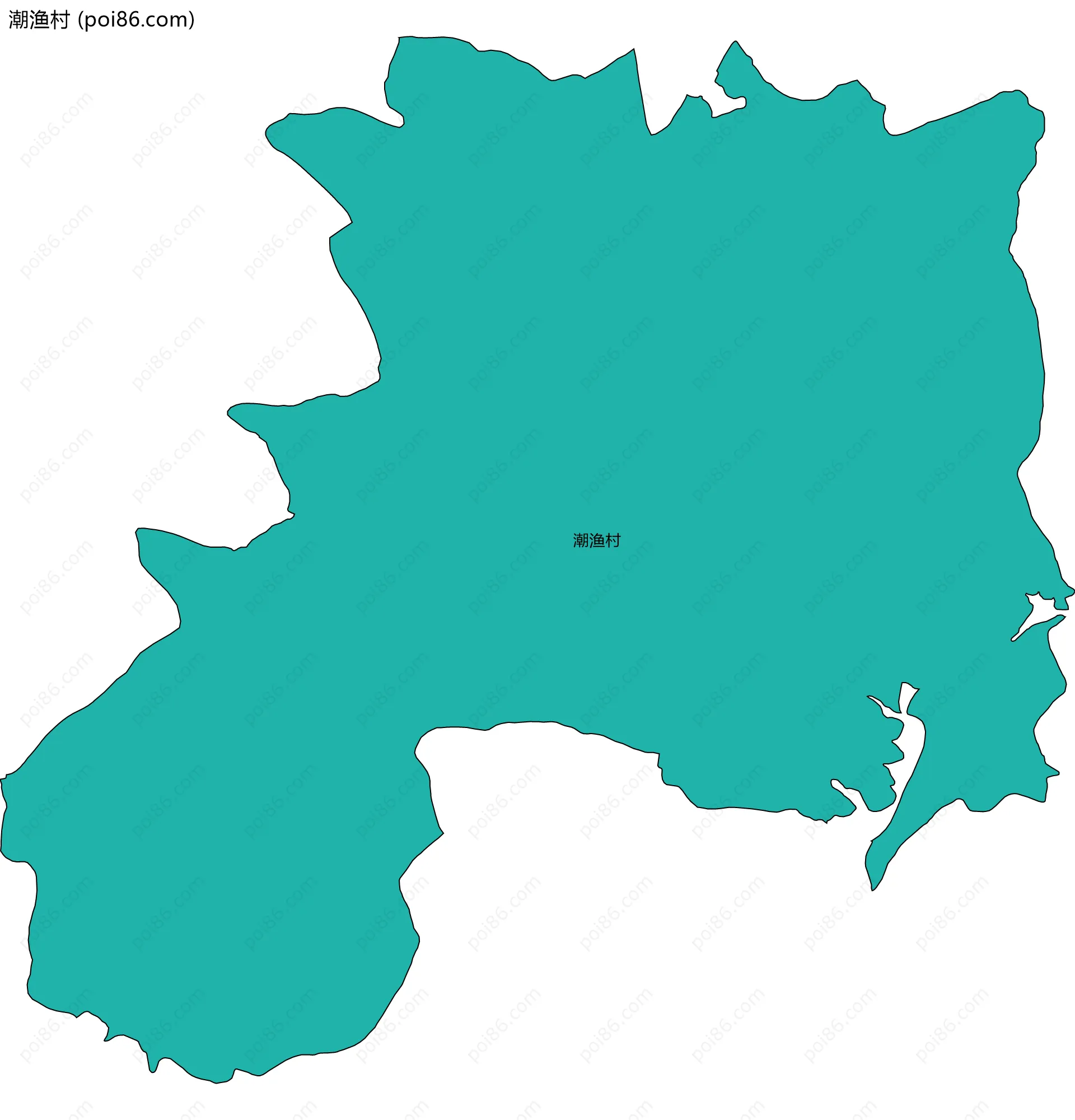 潮渔村边界地图