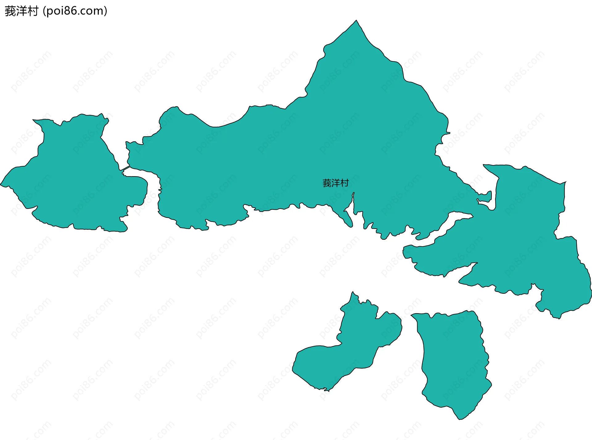 莪洋村边界地图