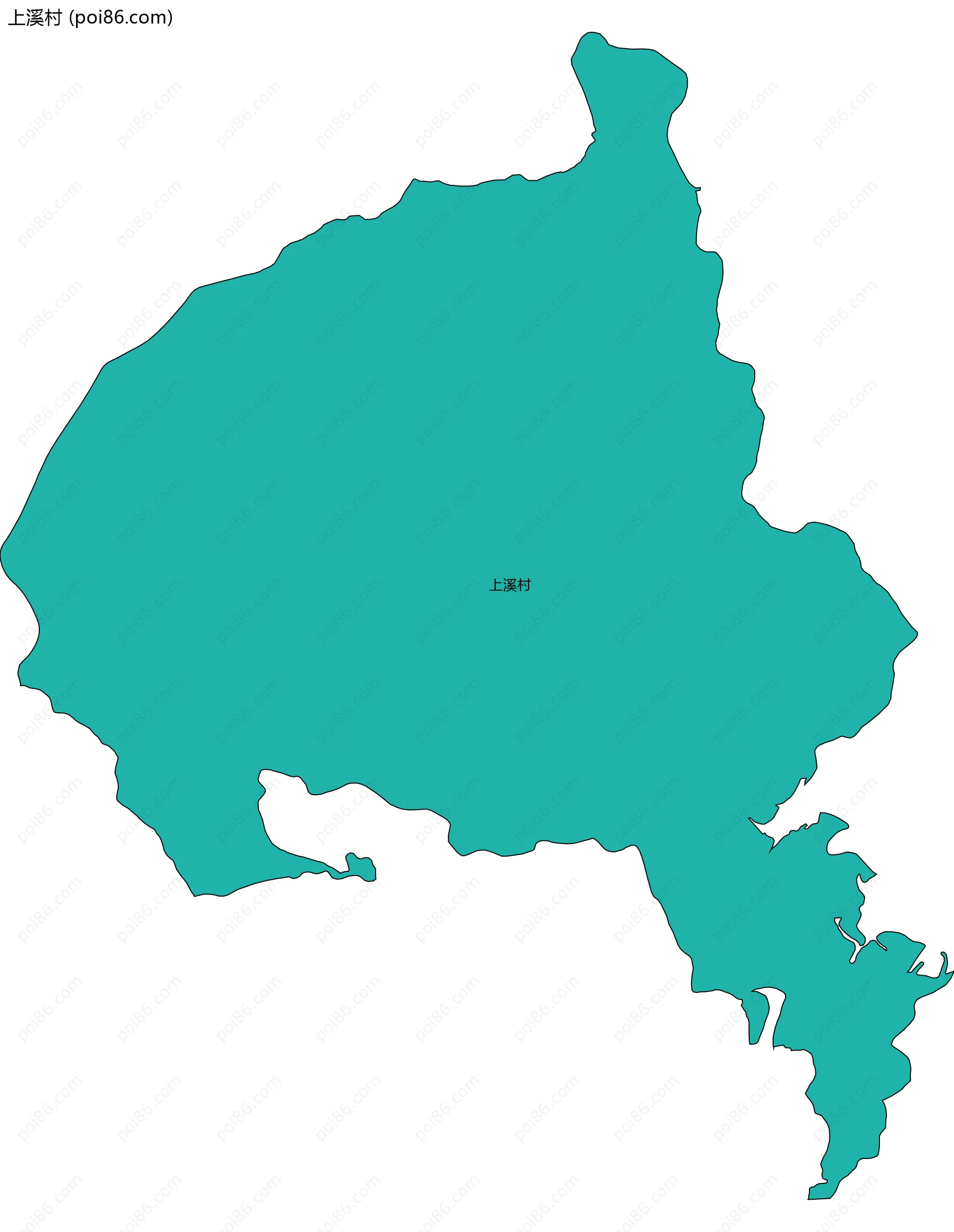 上溪村边界地图