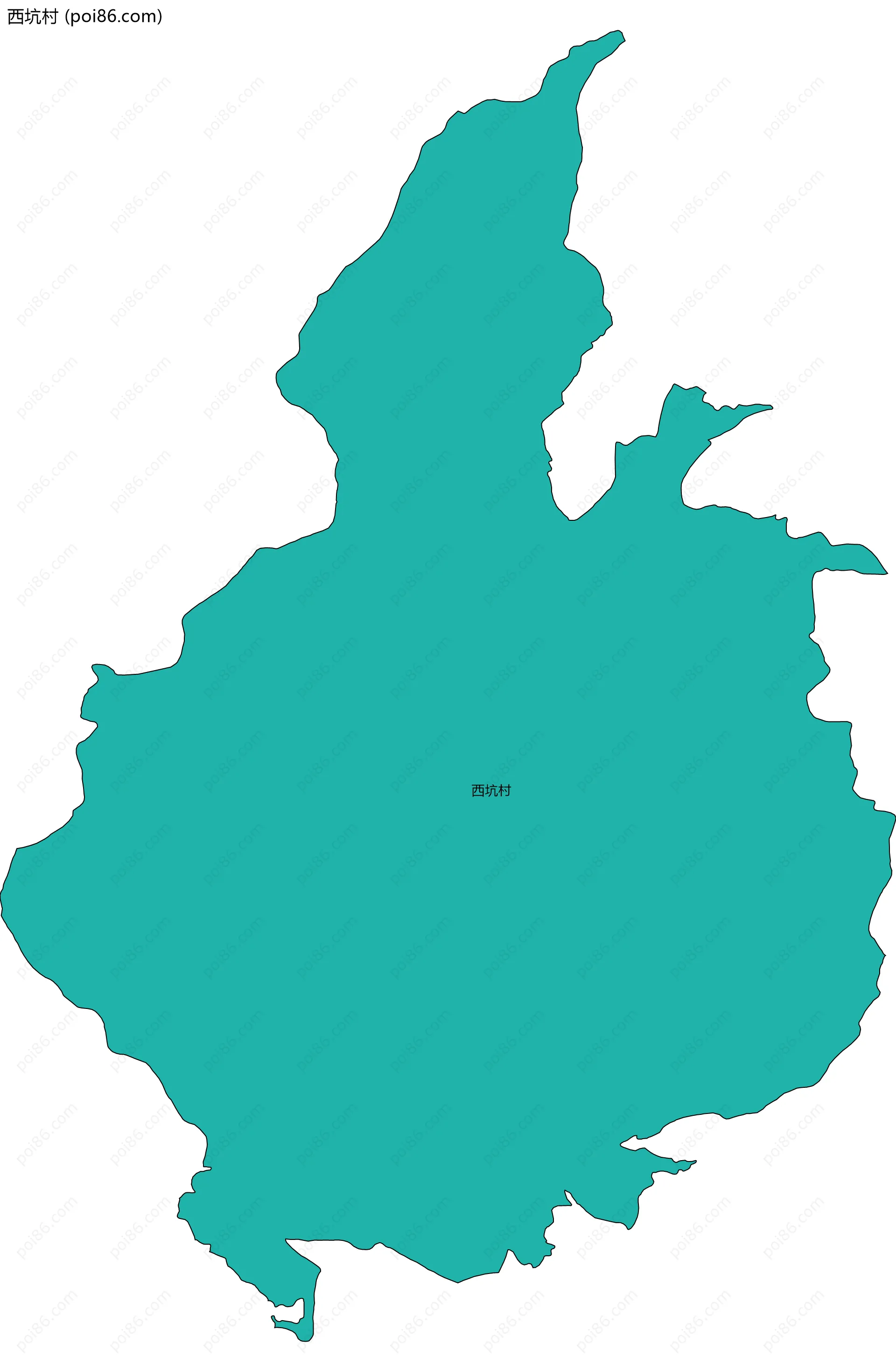 西坑村边界地图