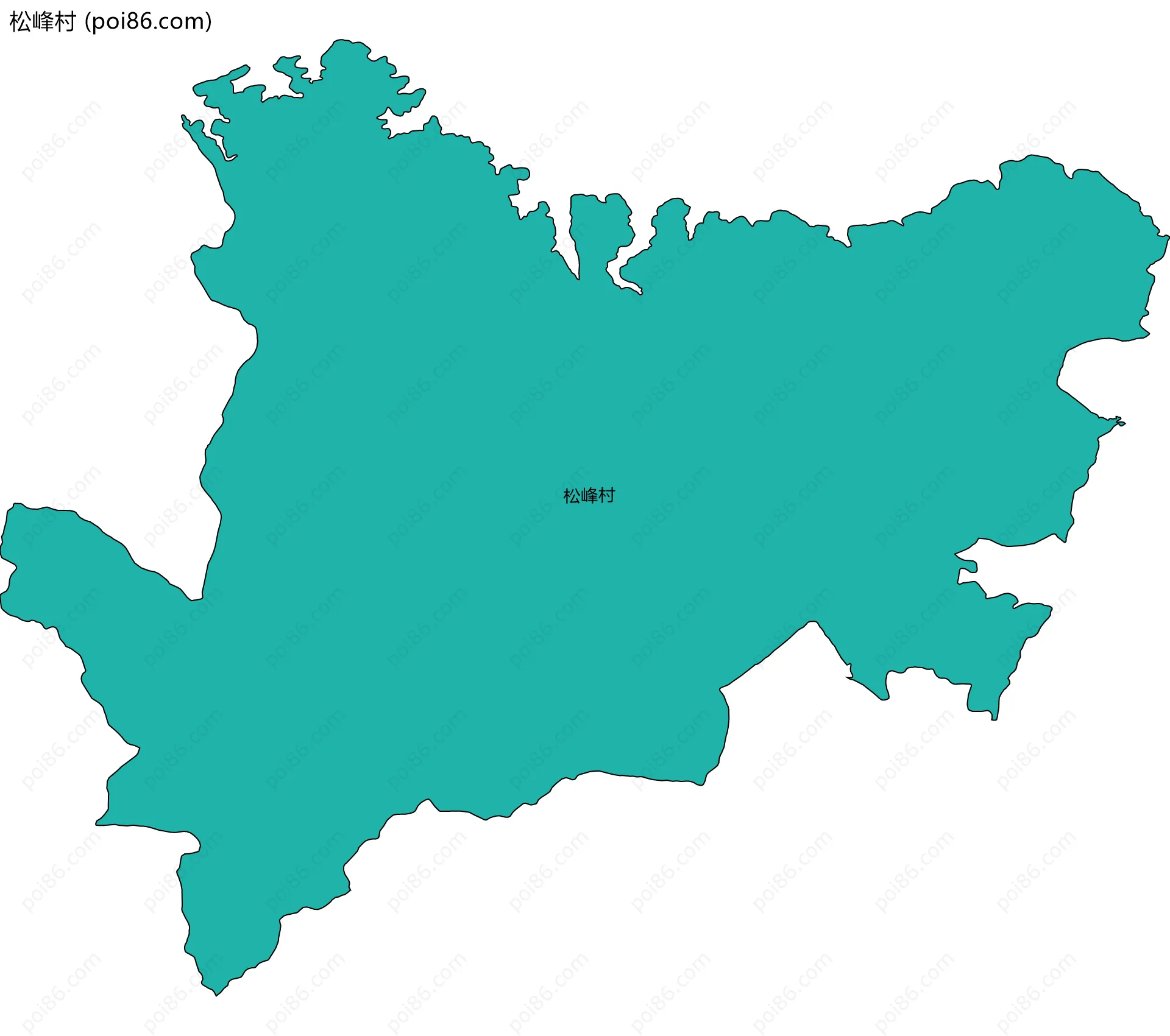 松峰村边界地图
