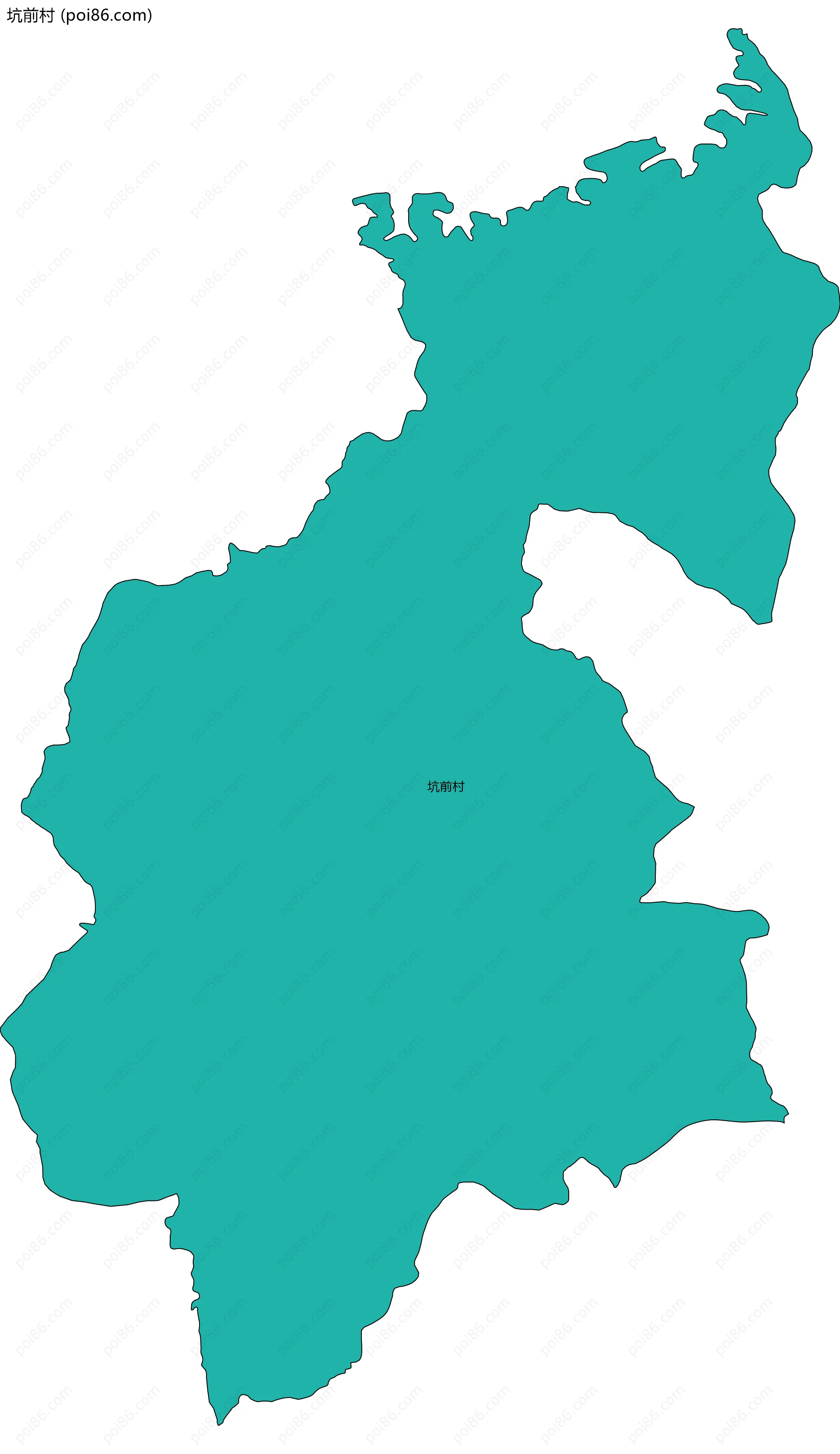 坑前村边界地图